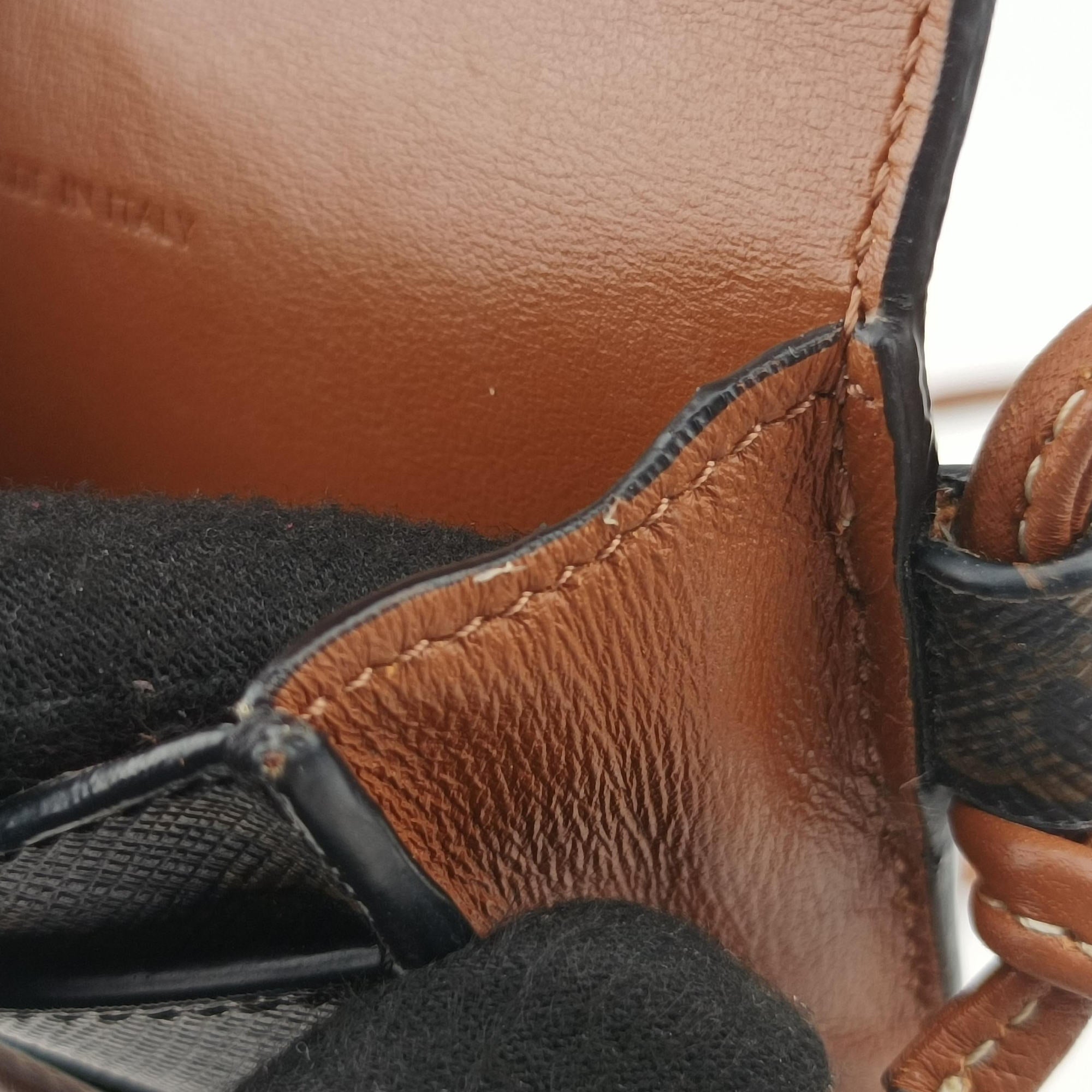Triomphe Phone Pouch Brown PVC coated canvas×Leather S-AN-4231トリオンフ フォンポーチ ブラウン PVCコーティングキャンバス×レザー S-AN-4231