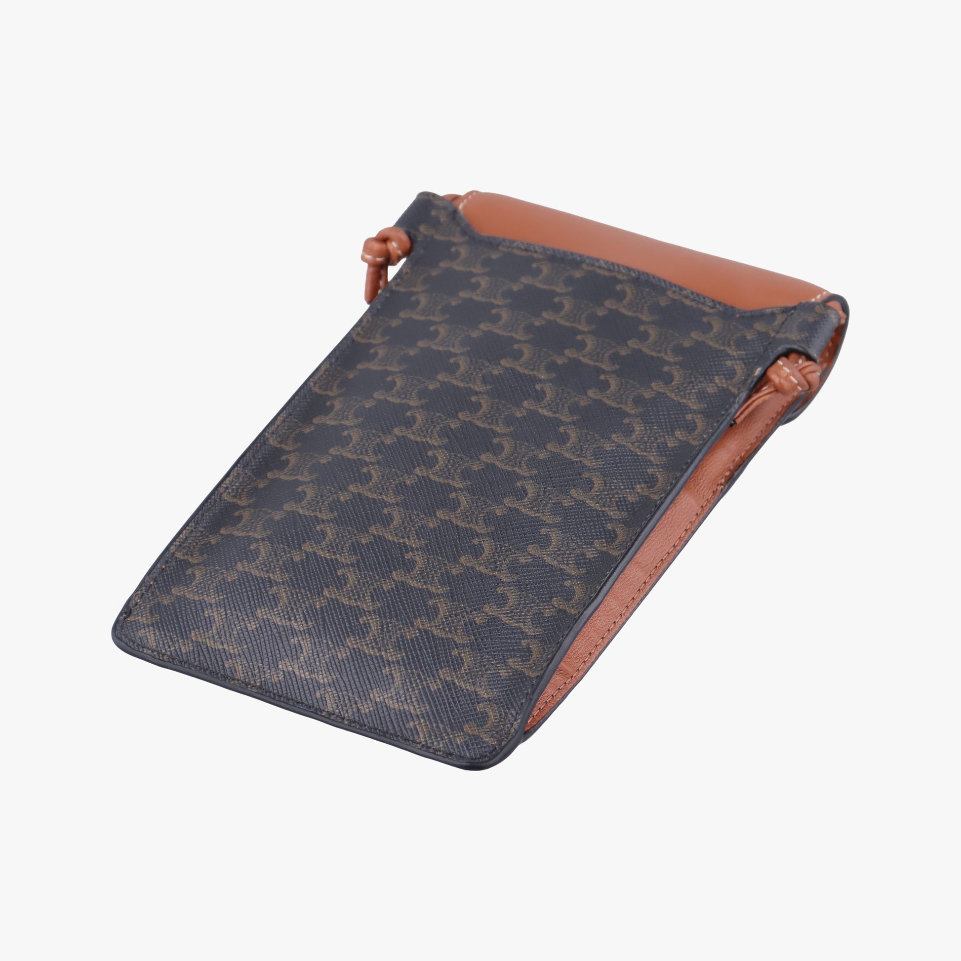 Triomphe Phone Pouch Brown PVC coated canvas×Leather S-AN-4231トリオンフ フォンポーチ ブラウン PVCコーティングキャンバス×レザー S-AN-4231