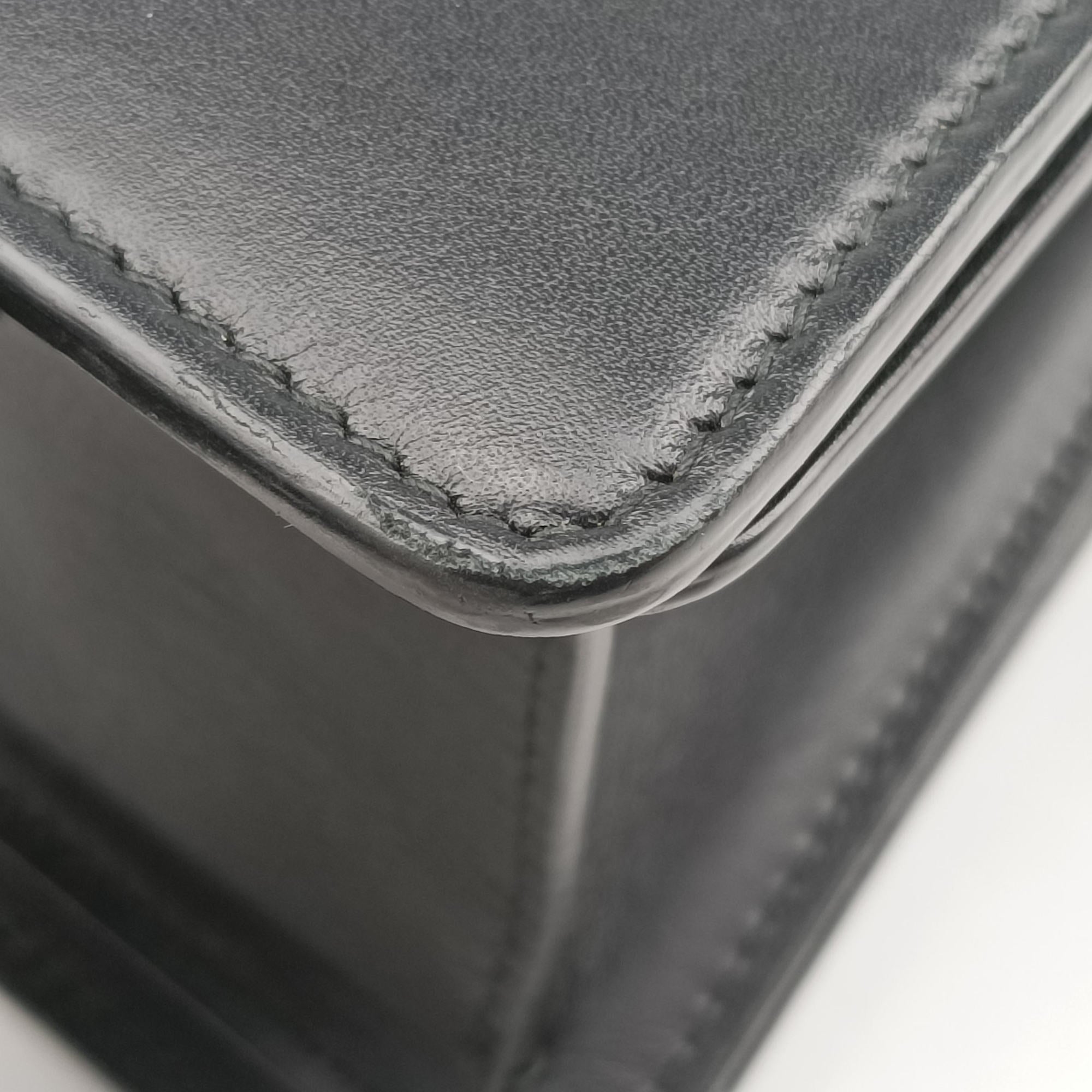 Queen Margaret Black×white Leather 476541 F024096292クイーン マーガレット ブラック×ホワイト レザー 476541 F024096292