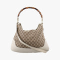 Bamboo Beige×White Canvas×Leather 282315 B011335850バンブー ベージュ×ホワイト キャンバス×レザー 282315 B011335850