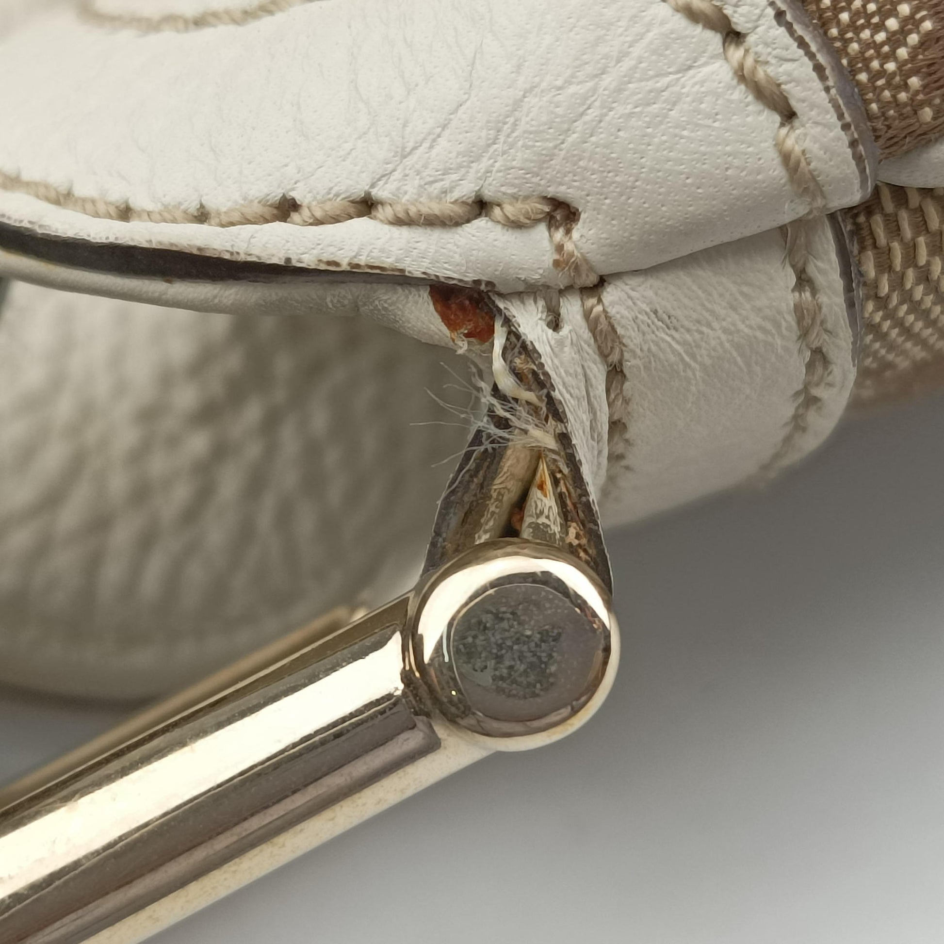 Bamboo Beige×White Canvas×Leather 282315 B011335850バンブー ベージュ×ホワイト キャンバス×レザー 282315 B011335850