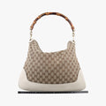 Bamboo Beige×White Canvas×Leather 282315 B011335850バンブー ベージュ×ホワイト キャンバス×レザー 282315 B011335850