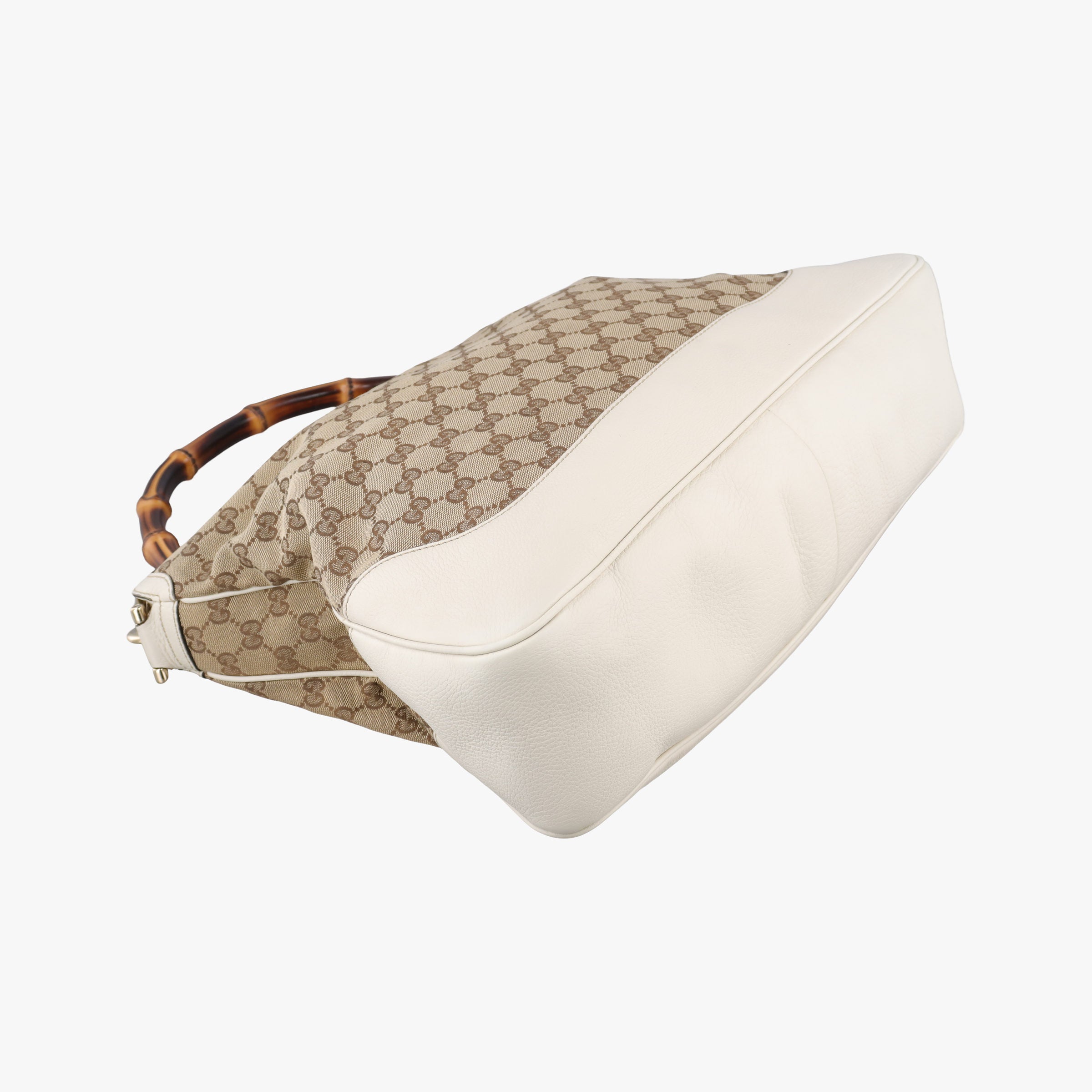 Bamboo Beige×White Canvas×Leather 282315 B011335850バンブー ベージュ×ホワイト キャンバス×レザー 282315 B011335850