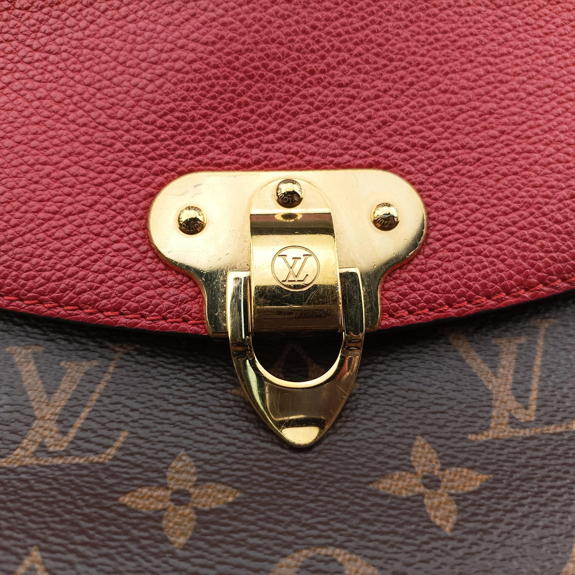 SAINT PLACIDE brown×CERISE Monogram Canvas×calf leather M43713 SN1138 IC Chipサンプラシード モノグラム/ブラウン×スリーズ モノグラムキャンバス×カーフレザー M43713 SN1138 ICチップ