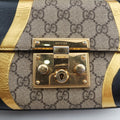 Padlock beige×Black PVC coated canvas×Leather 432182 B021838798パドロック ベージュ×ブラック PVCコーティングキャンバス×レザー 432182 B021838798
