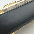 Padlock beige×Black PVC coated canvas×Leather 432182 B021838798パドロック ベージュ×ブラック PVCコーティングキャンバス×レザー 432182 B021838798