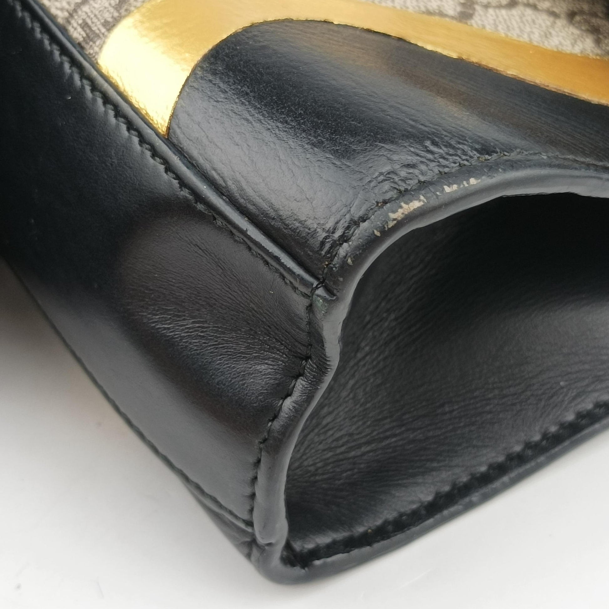 Padlock beige×Black PVC coated canvas×Leather 432182 B021838798パドロック ベージュ×ブラック PVCコーティングキャンバス×レザー 432182 B021838798