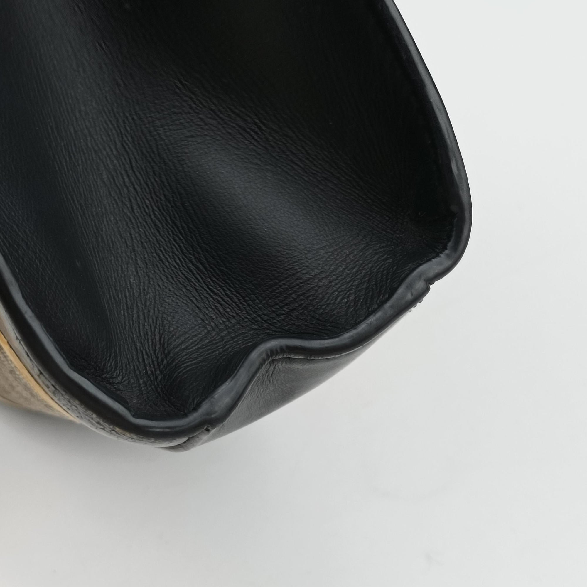 Padlock beige×Black PVC coated canvas×Leather 432182 B021838798パドロック ベージュ×ブラック PVCコーティングキャンバス×レザー 432182 B021838798