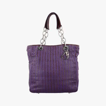 Soft Lady Dior tote Purple lambskin 225-BM-0098ソフト レディディオール トート パープル ラムスキン 225-BM-0098