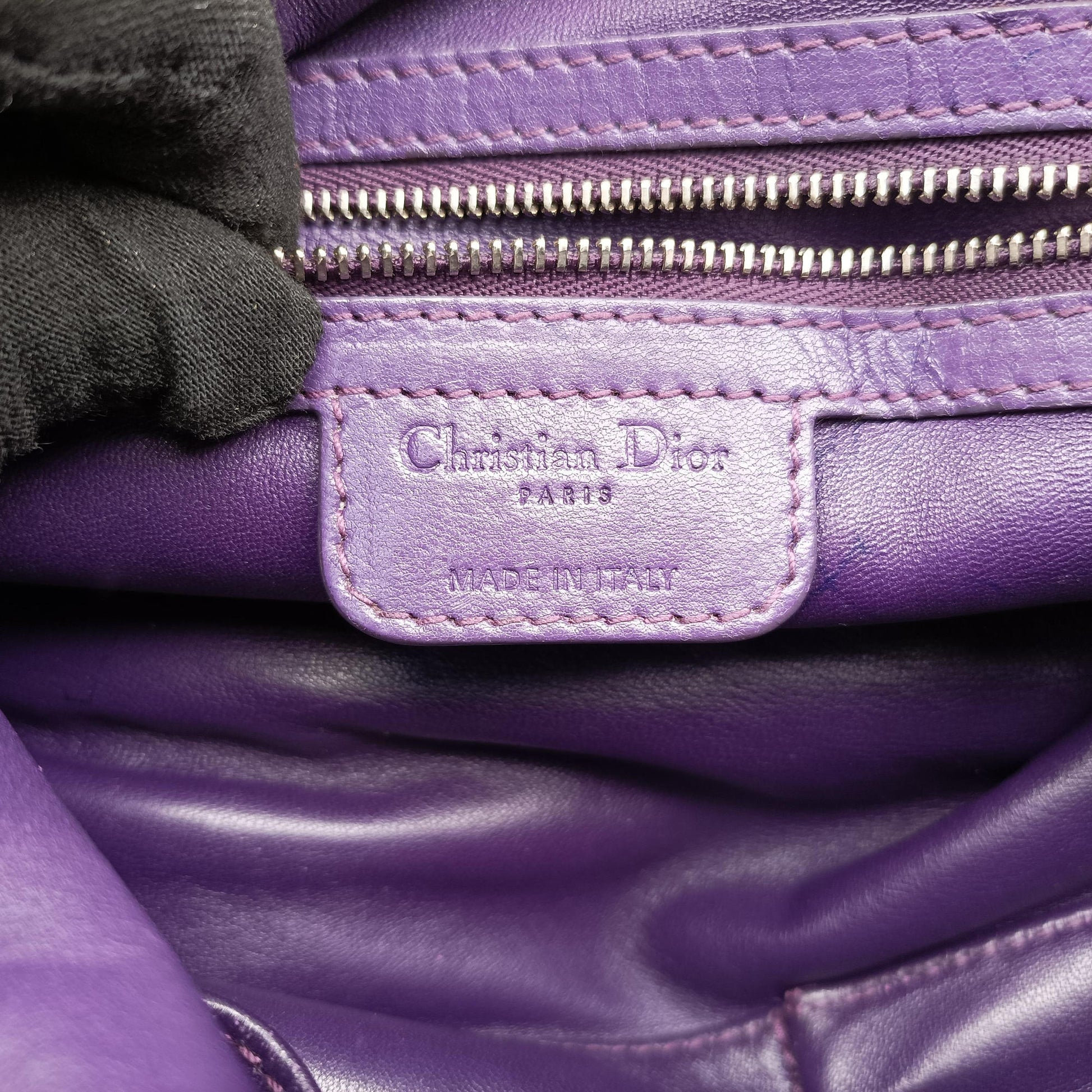 Soft Lady Dior tote Purple lambskin 225-BM-0098ソフト レディディオール トート パープル ラムスキン 225-BM-0098