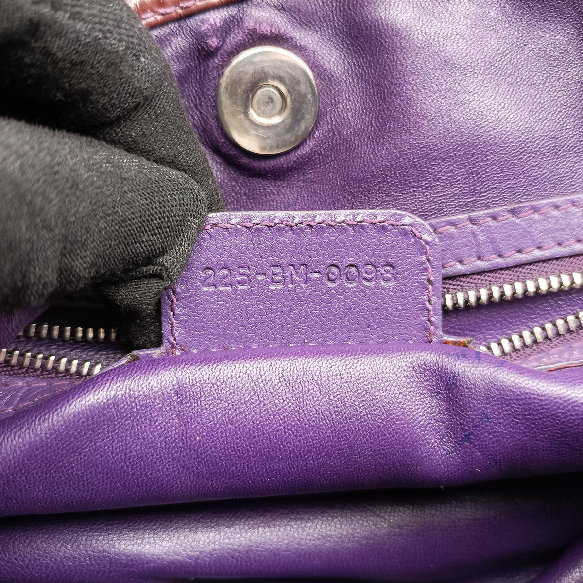 Soft Lady Dior tote Purple lambskin 225-BM-0098ソフト レディディオール トート パープル ラムスキン 225-BM-0098