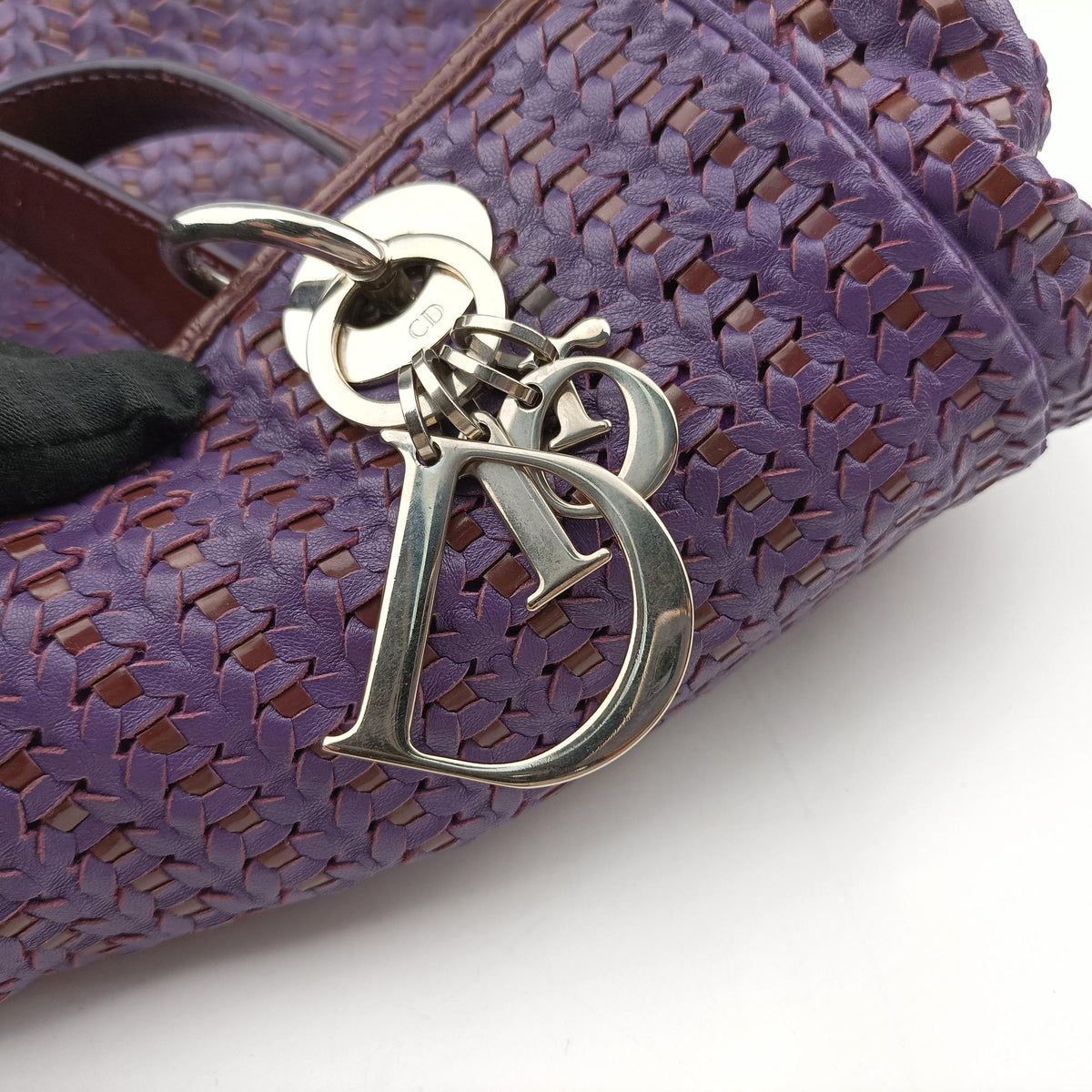 Soft Lady Dior tote Purple lambskin 225-BM-0098ソフト レディディオール トート パープル ラムスキン 225-BM-0098