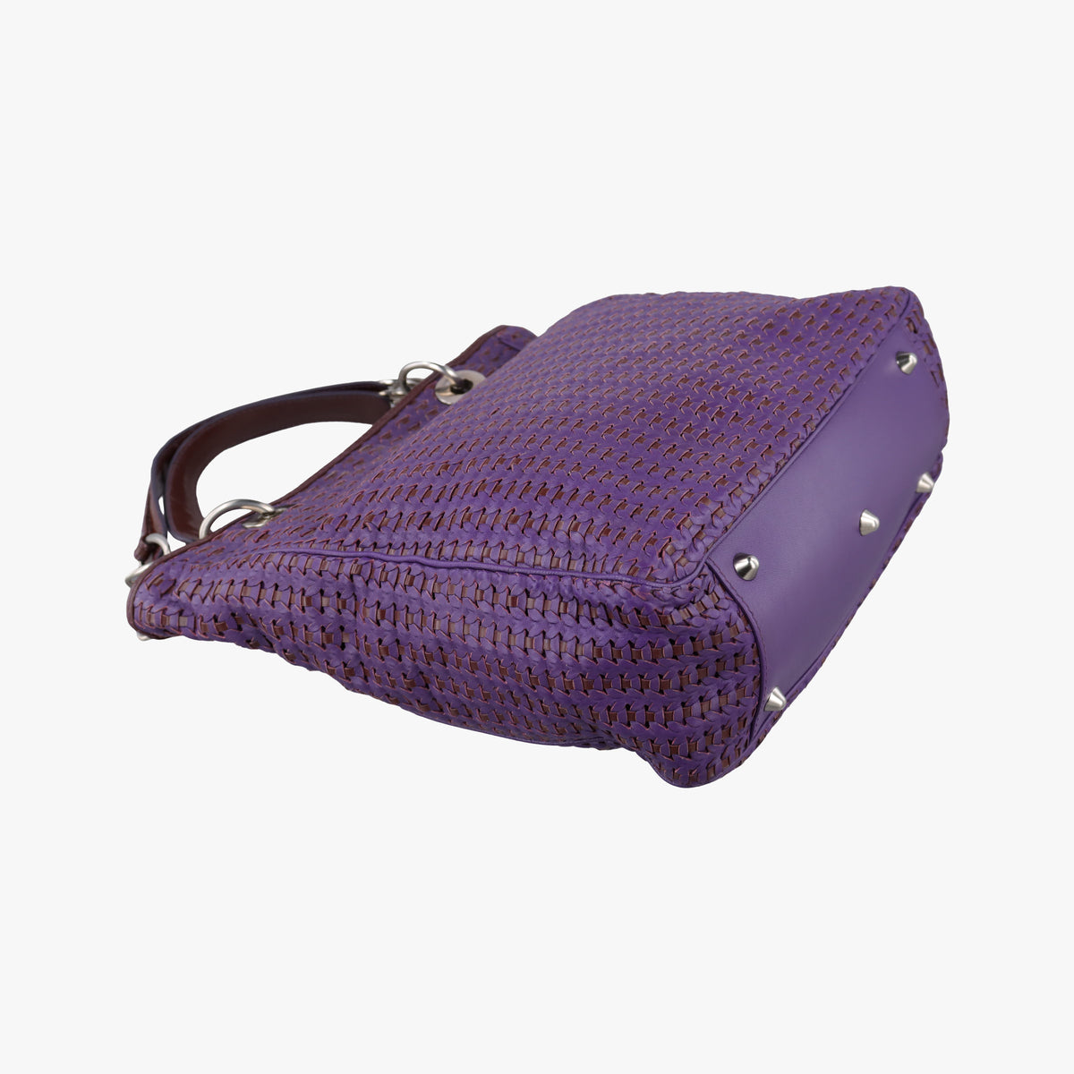 Soft Lady Dior tote Purple lambskin 225-BM-0098ソフト レディディオール トート パープル ラムスキン 225-BM-0098