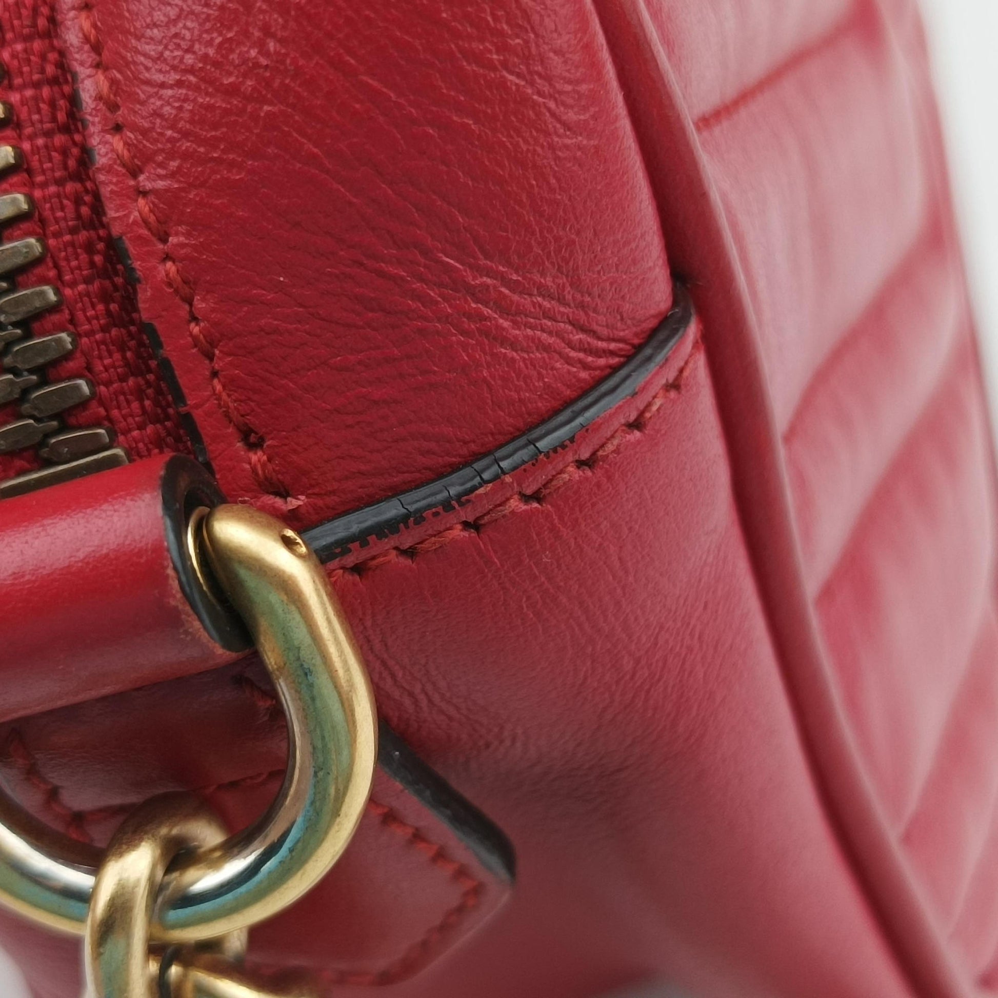GG Marmont Red Leather 447632 H023318361GGマーモント レッド レザー 447632 H023318361