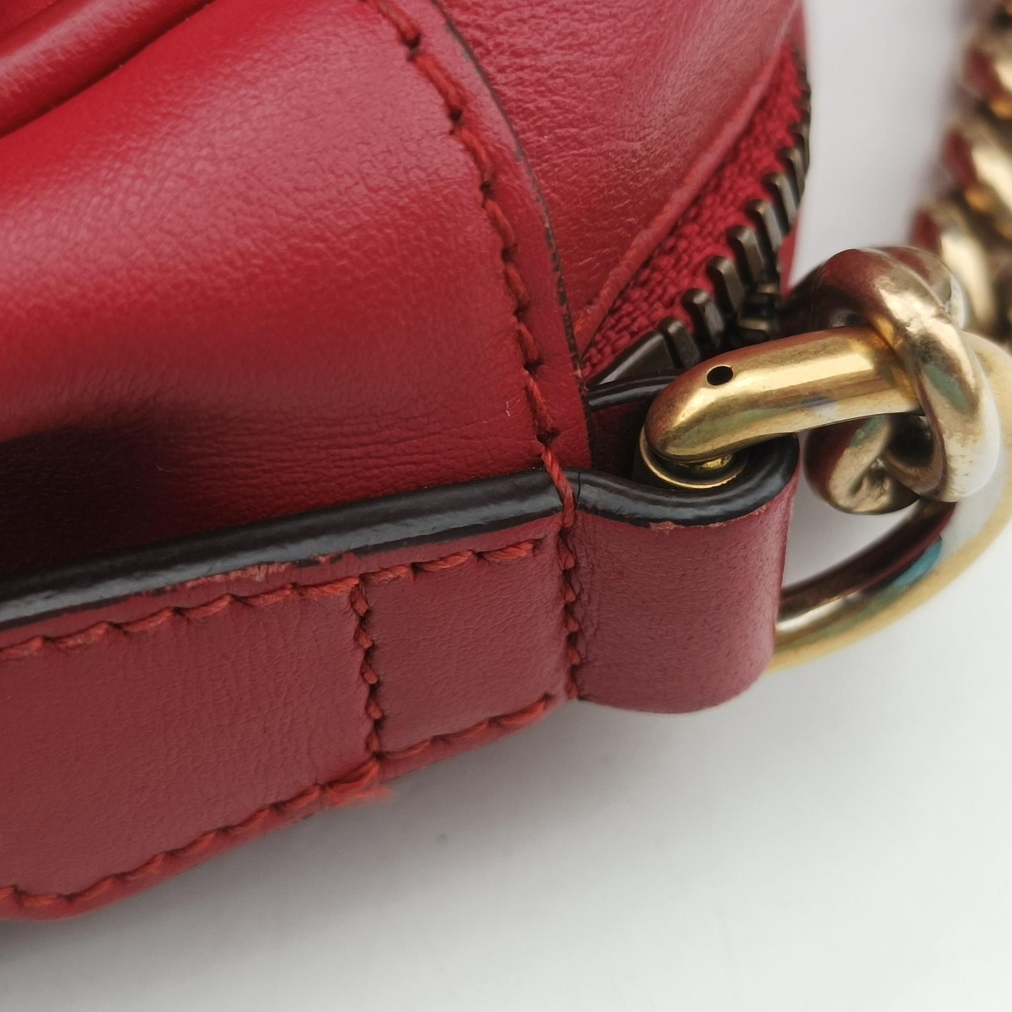 GG Marmont Red Leather 447632 H023318361GGマーモント レッド レザー 447632 H023318361