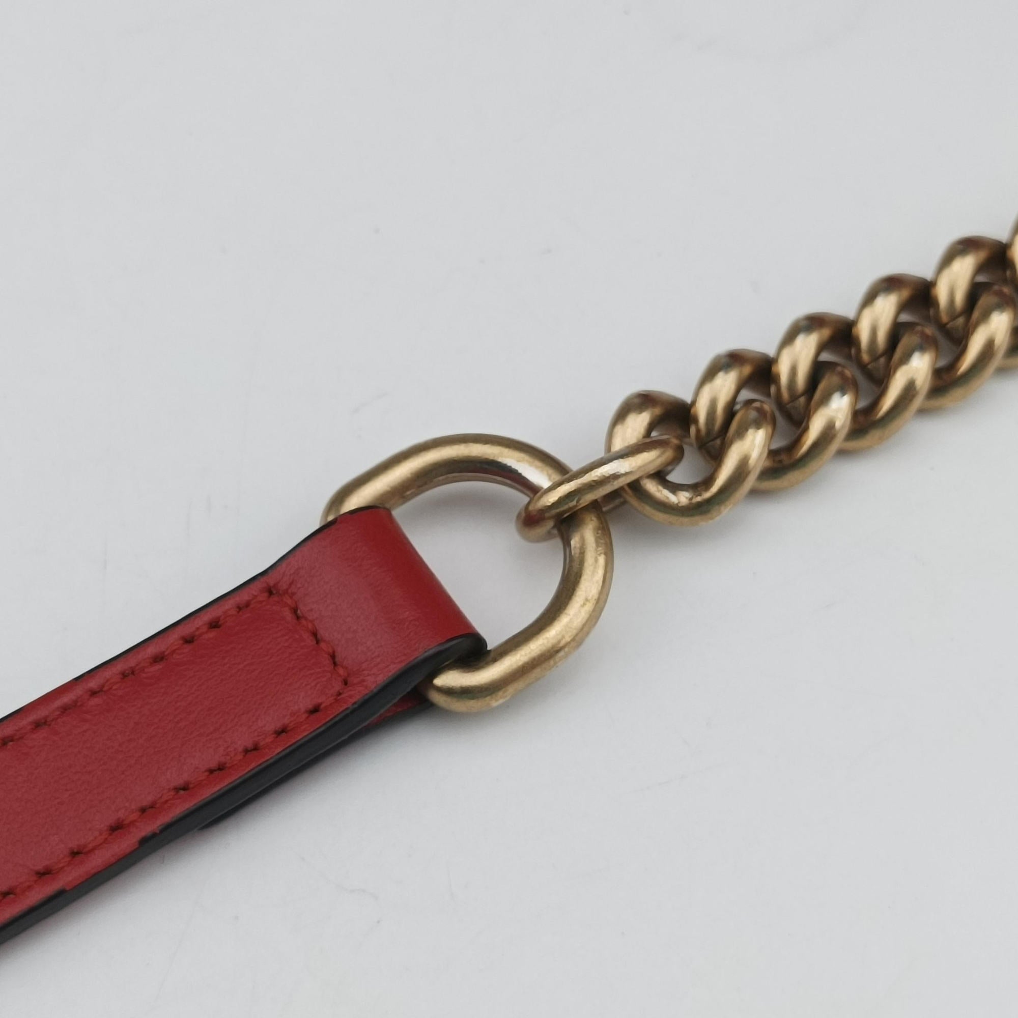 GG Marmont Red Leather 447632 H023318361GGマーモント レッド レザー 447632 H023318361