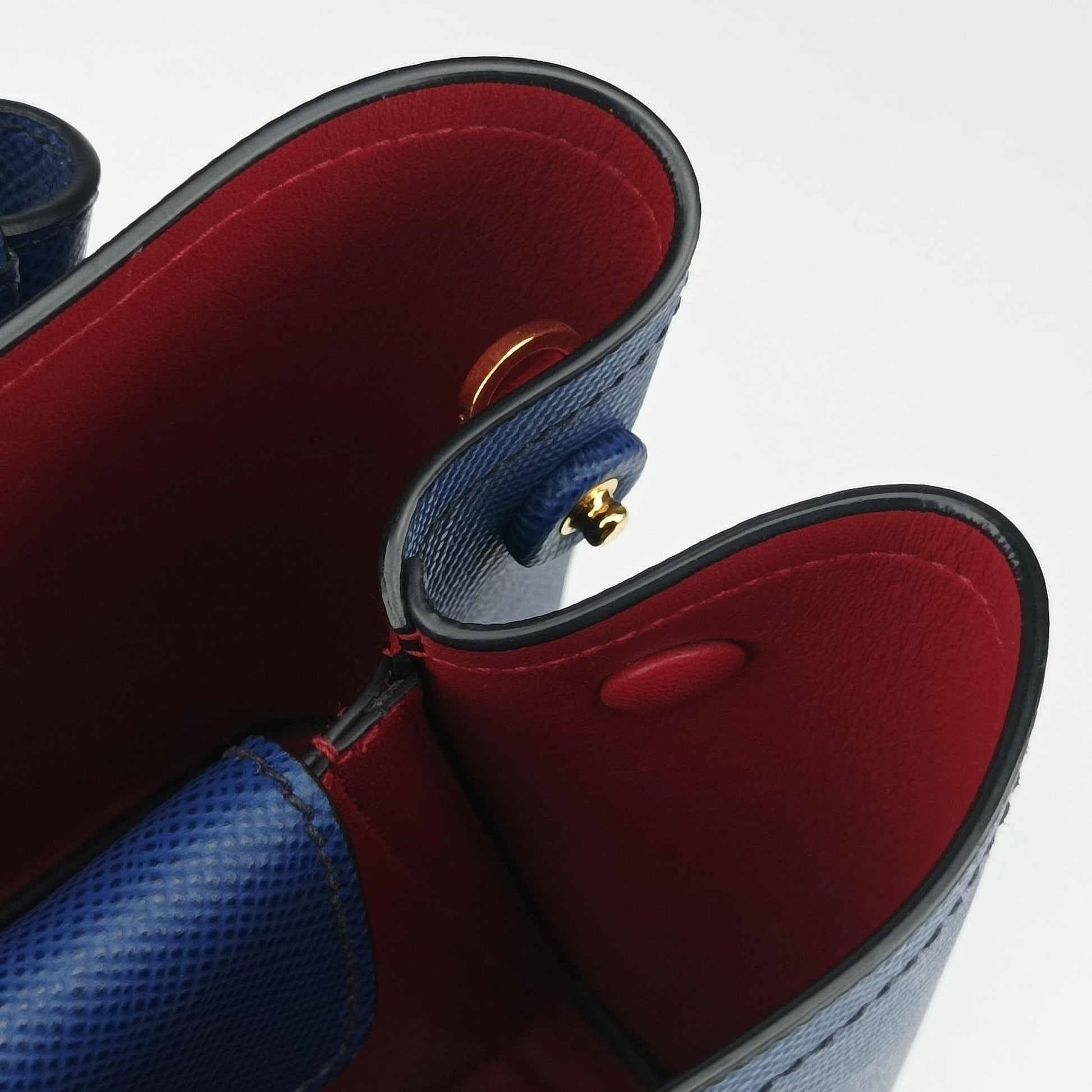 Double Cuir Blue SAFFIANO Leather B2756T 180/Hダブル キュイール ブルー サフィアーノレザー B2756T 180/H
