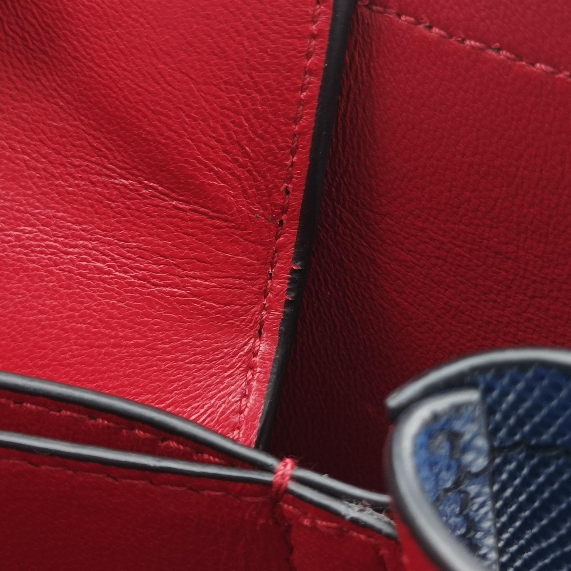 Double Cuir Blue SAFFIANO Leather B2756T 180/Hダブル キュイール ブルー サフィアーノレザー B2756T 180/H