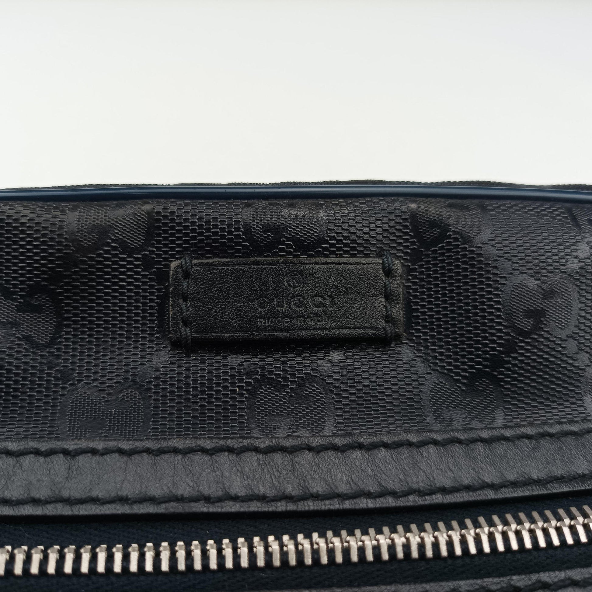 GG Imprime Messenger Navy PVC coated canvas×Leather 201448 C8945368GGインプリメ メッセンジャー ネイビー PVCコーティングキャンバス×レザー 201448 C8945368