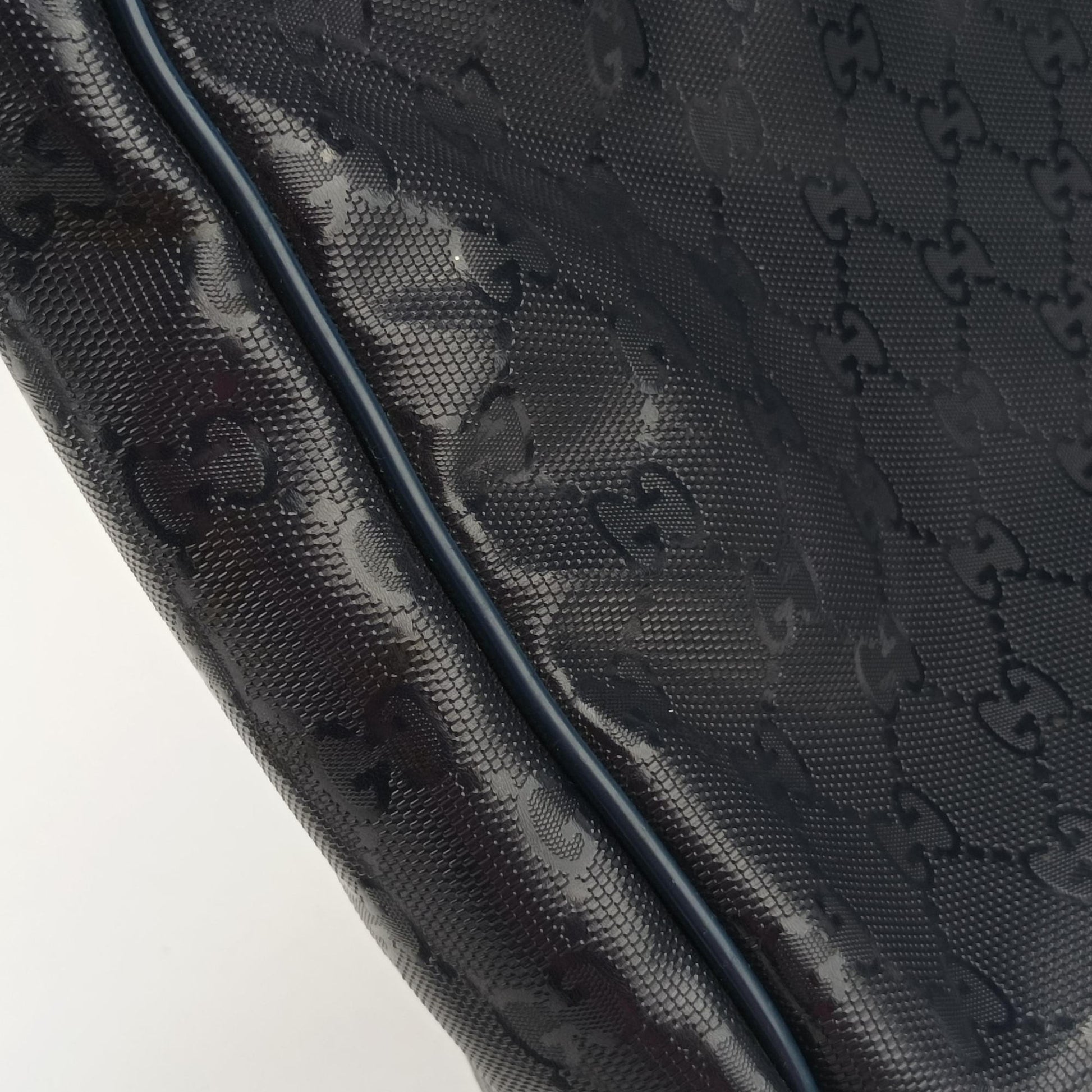 GG Imprime Messenger Navy PVC coated canvas×Leather 201448 C8945368GGインプリメ メッセンジャー ネイビー PVCコーティングキャンバス×レザー 201448 C8945368
