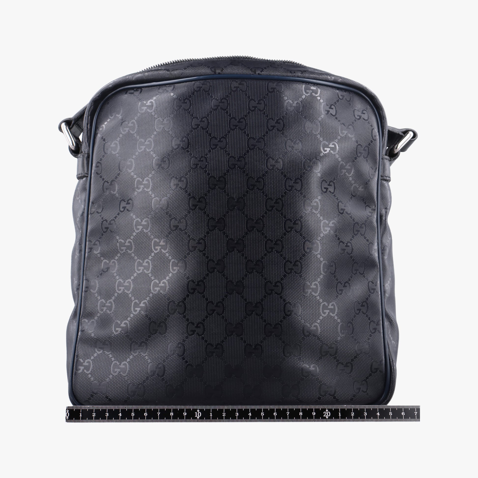 GG Imprime Messenger Navy PVC coated canvas×Leather 201448 C8945368GGインプリメ メッセンジャー ネイビー PVCコーティングキャンバス×レザー 201448 C8945368