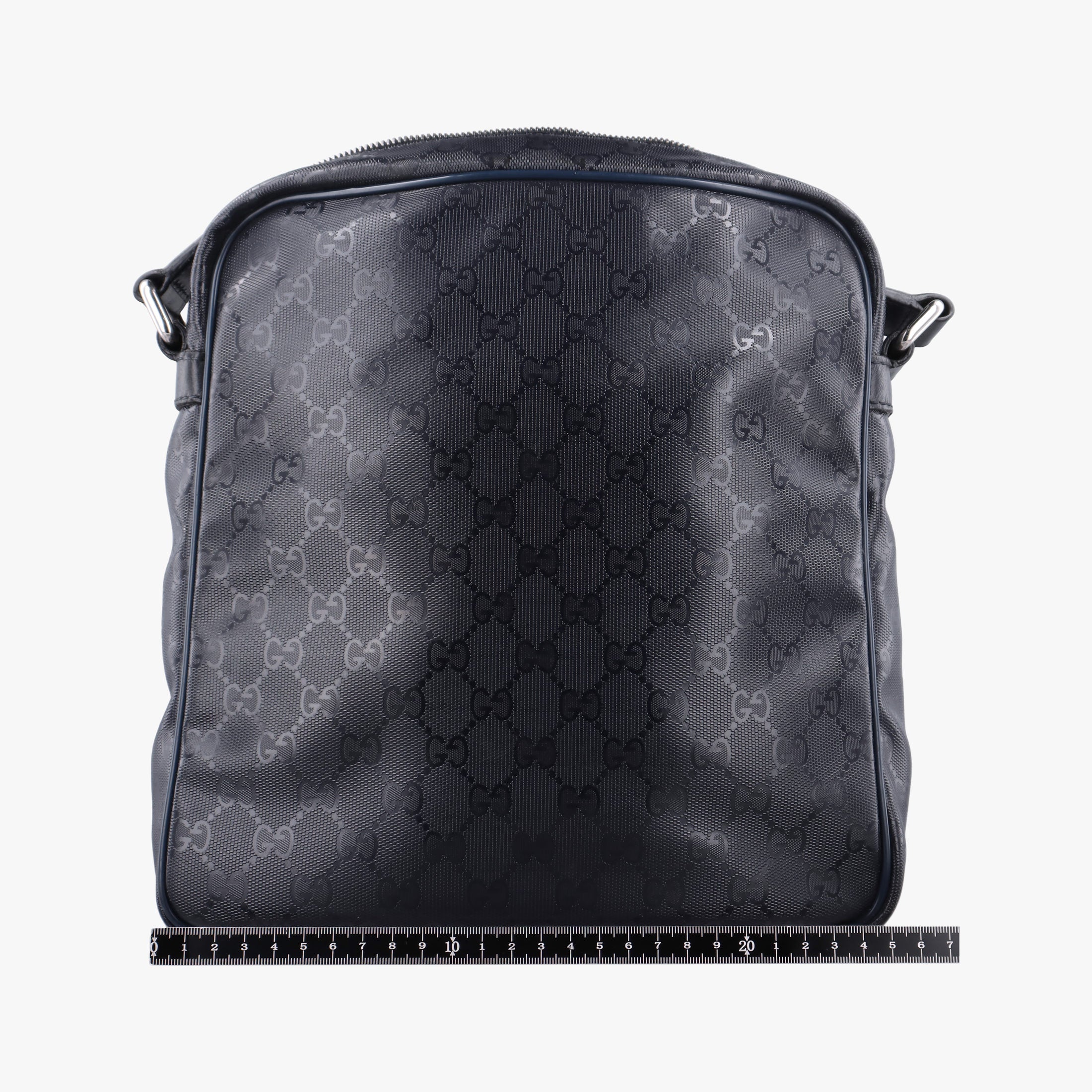 GG Imprime Messenger Navy PVC coated canvas×Leather 201448 C8945368GGインプリメ メッセンジャー ネイビー PVCコーティングキャンバス×レザー 201448 C8945368