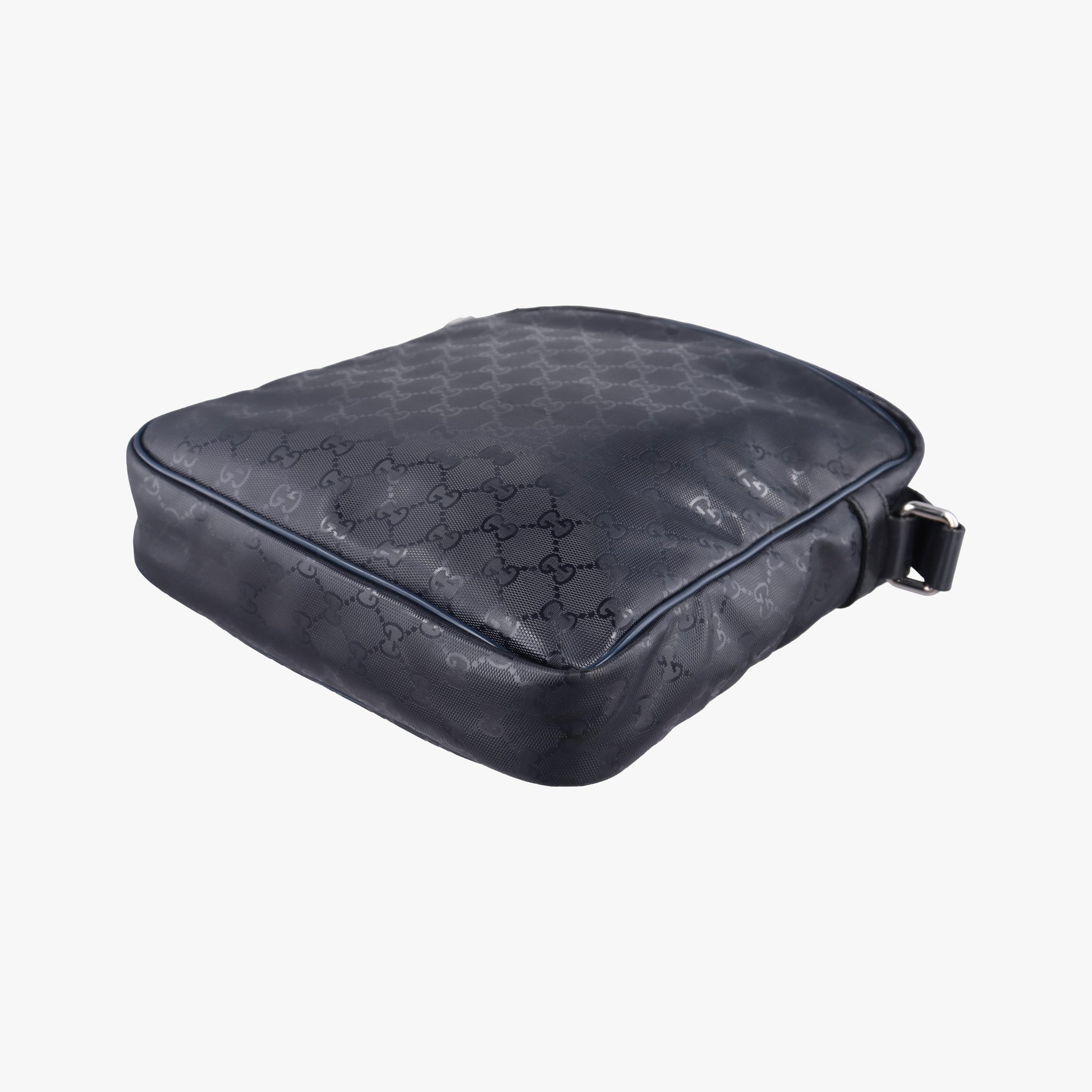 GG Imprime Messenger Navy PVC coated canvas×Leather 201448 C8945368GGインプリメ メッセンジャー ネイビー PVCコーティングキャンバス×レザー 201448 C8945368