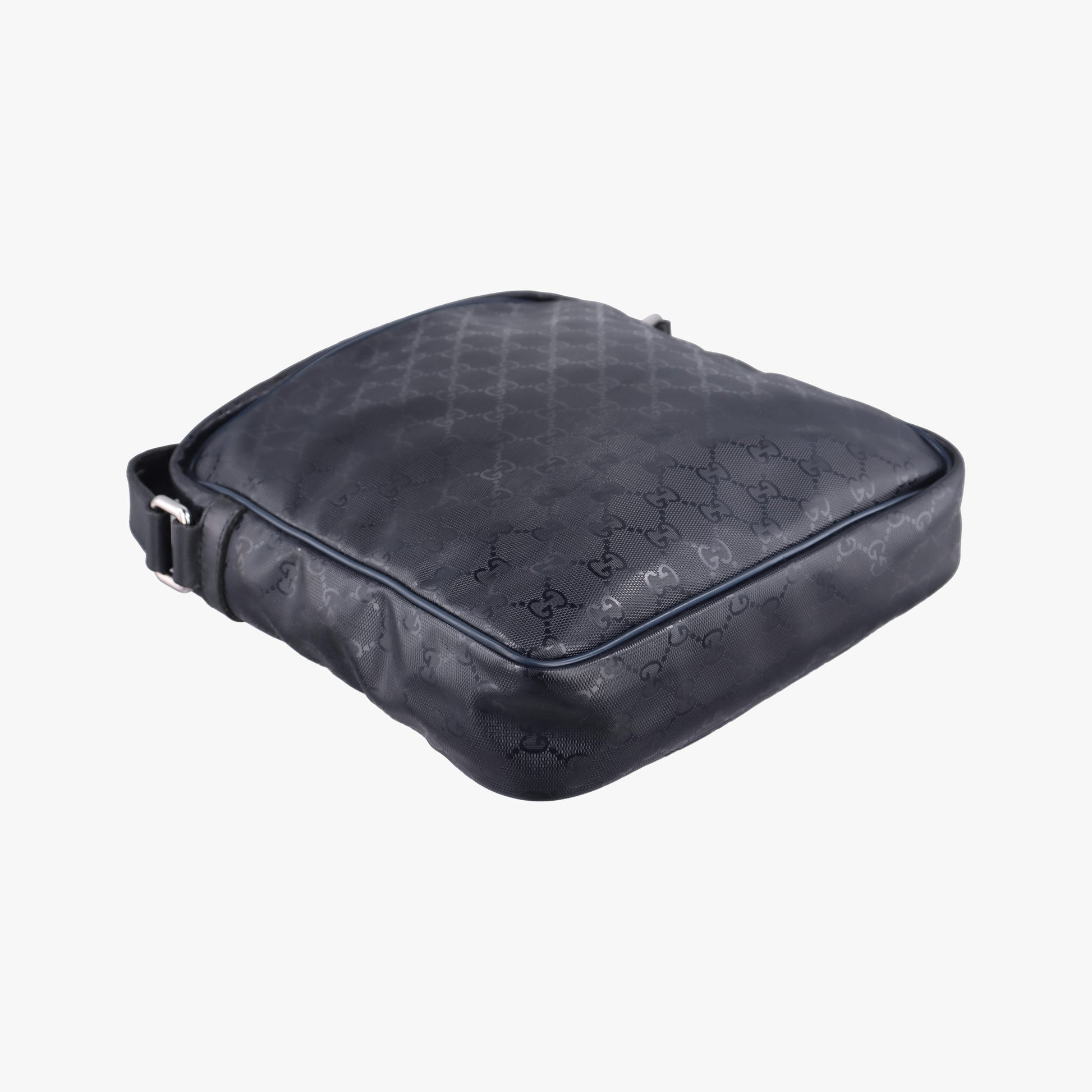 GG Imprime Messenger Navy PVC coated canvas×Leather 201448 C8945368GGインプリメ メッセンジャー ネイビー PVCコーティングキャンバス×レザー 201448 C8945368