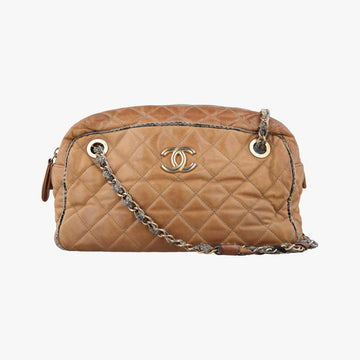 Pre-owned Chanel Matelasse Brown Iridescent Calfskin A50309 shoulderbag | stylenewstar
