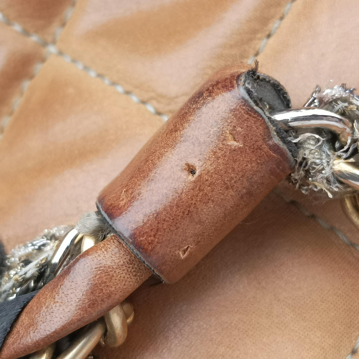 Pre-owned Chanel Matelasse Brown Iridescent Calfskin A50309 shoulderbag | stylenewstar