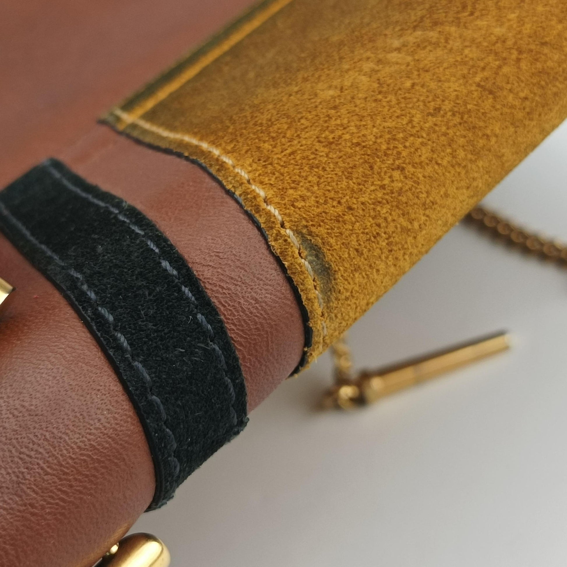 DREW Orange × Brown × Black Leather×suede 04165765-9ドリュー オレンジ × ブラウン × ブラック レザー×スエード 04165765-9