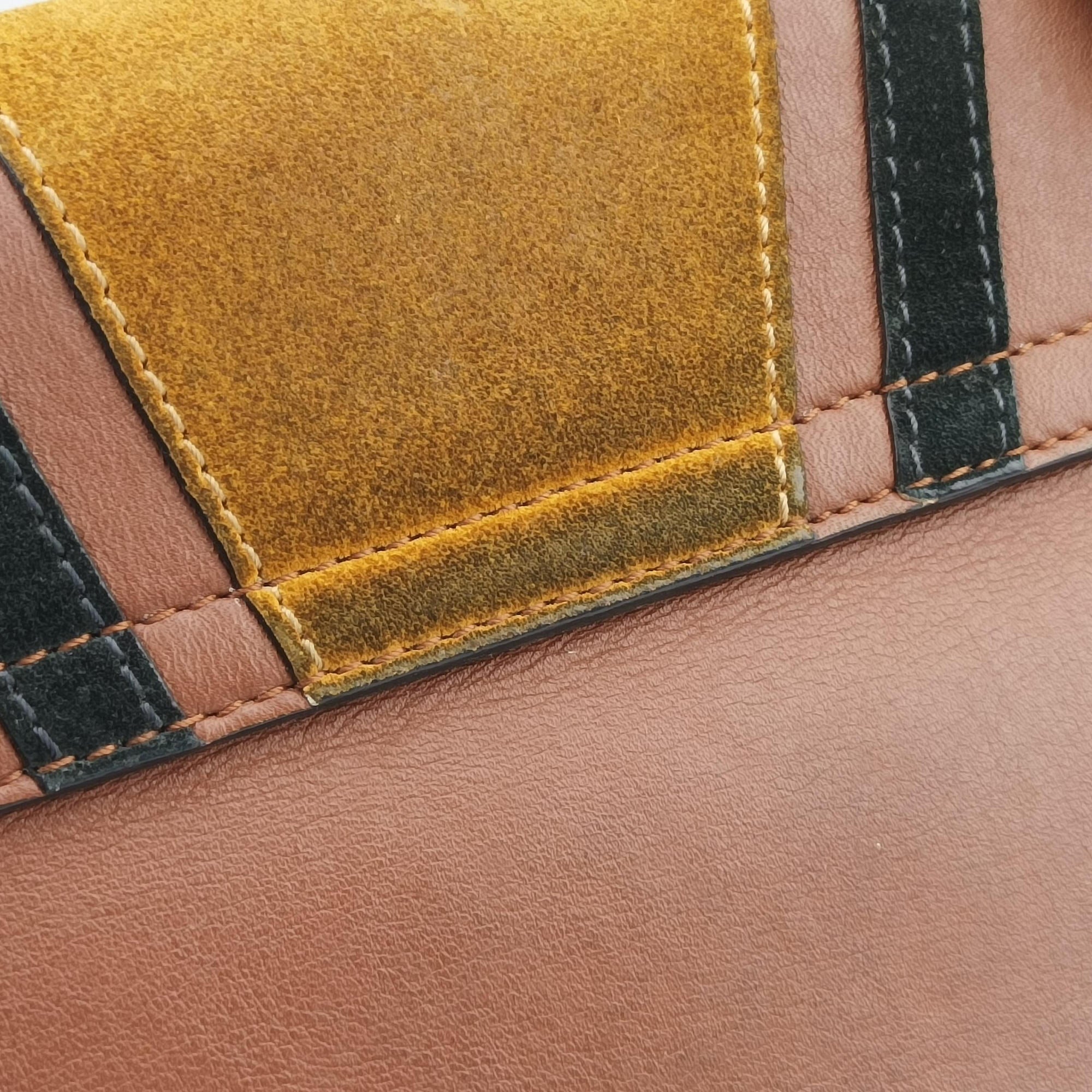 DREW Orange × Brown × Black Leather×suede 04165765-9ドリュー オレンジ × ブラウン × ブラック レザー×スエード 04165765-9