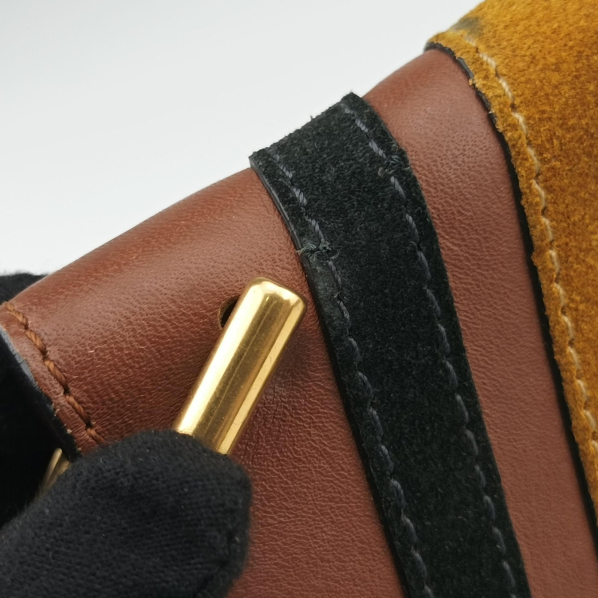 DREW Orange × Brown × Black Leather×suede 04165765-9ドリュー オレンジ × ブラウン × ブラック レザー×スエード 04165765-9