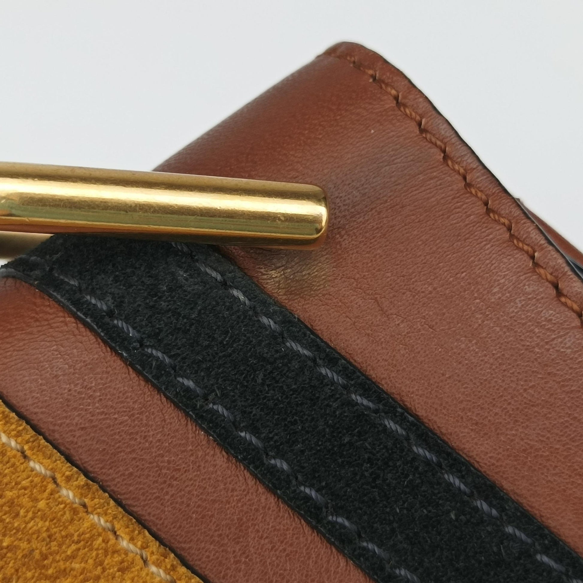 DREW Orange × Brown × Black Leather×suede 04165765-9ドリュー オレンジ × ブラウン × ブラック レザー×スエード 04165765-9