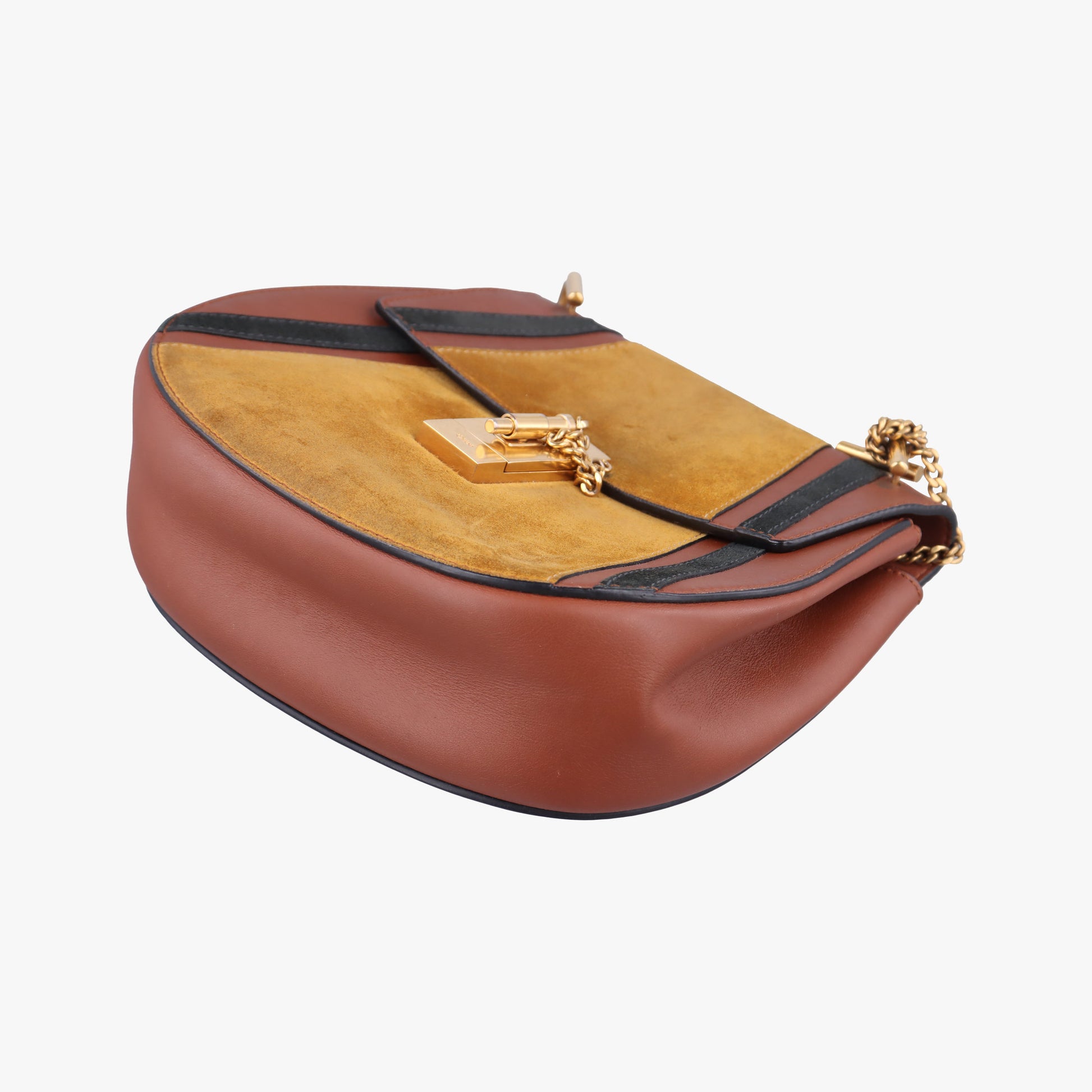 DREW Orange × Brown × Black Leather×suede 04165765-9ドリュー オレンジ × ブラウン × ブラック レザー×スエード 04165765-9