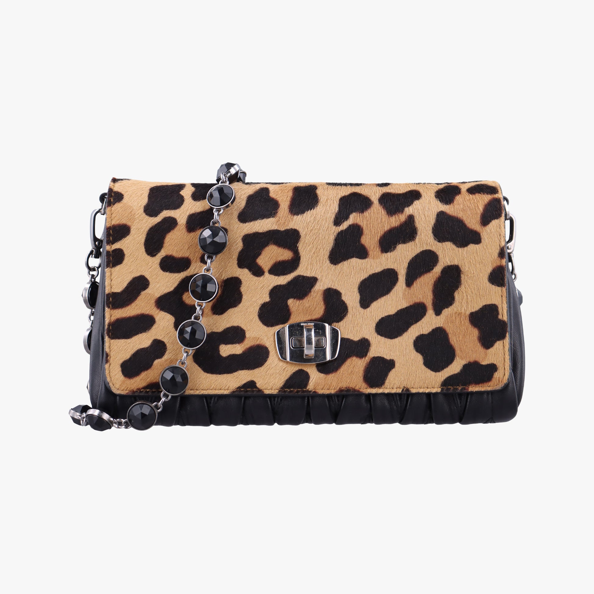 Leopard print Brown×Multicolour ponyhair×leather 1BD009 154レオパード柄 ブラウン×マルチカラー ハラコ×レザー 1BD009 154