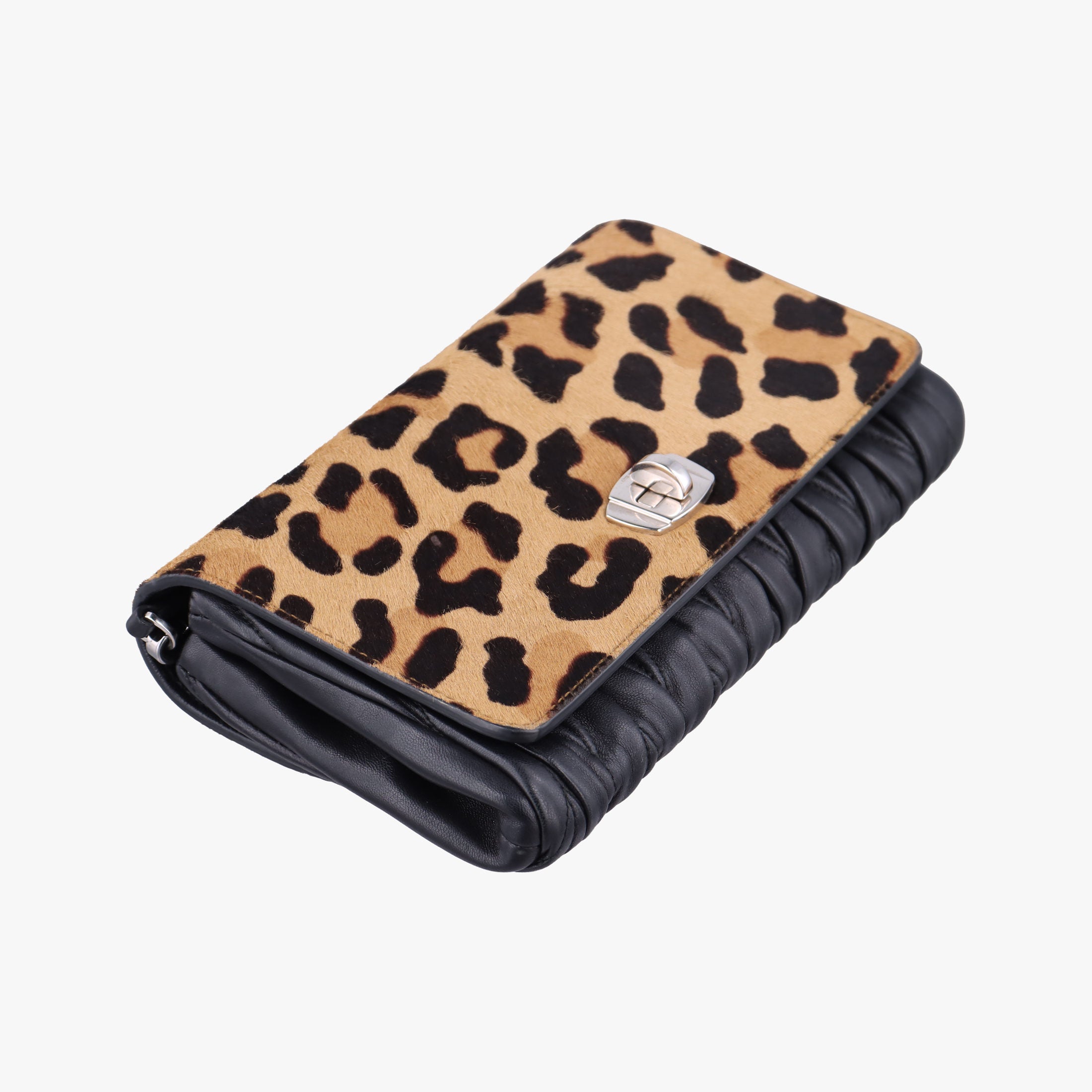 Leopard print Brown×Multicolour ponyhair×leather 1BD009 154レオパード柄 ブラウン×マルチカラー ハラコ×レザー 1BD009 154