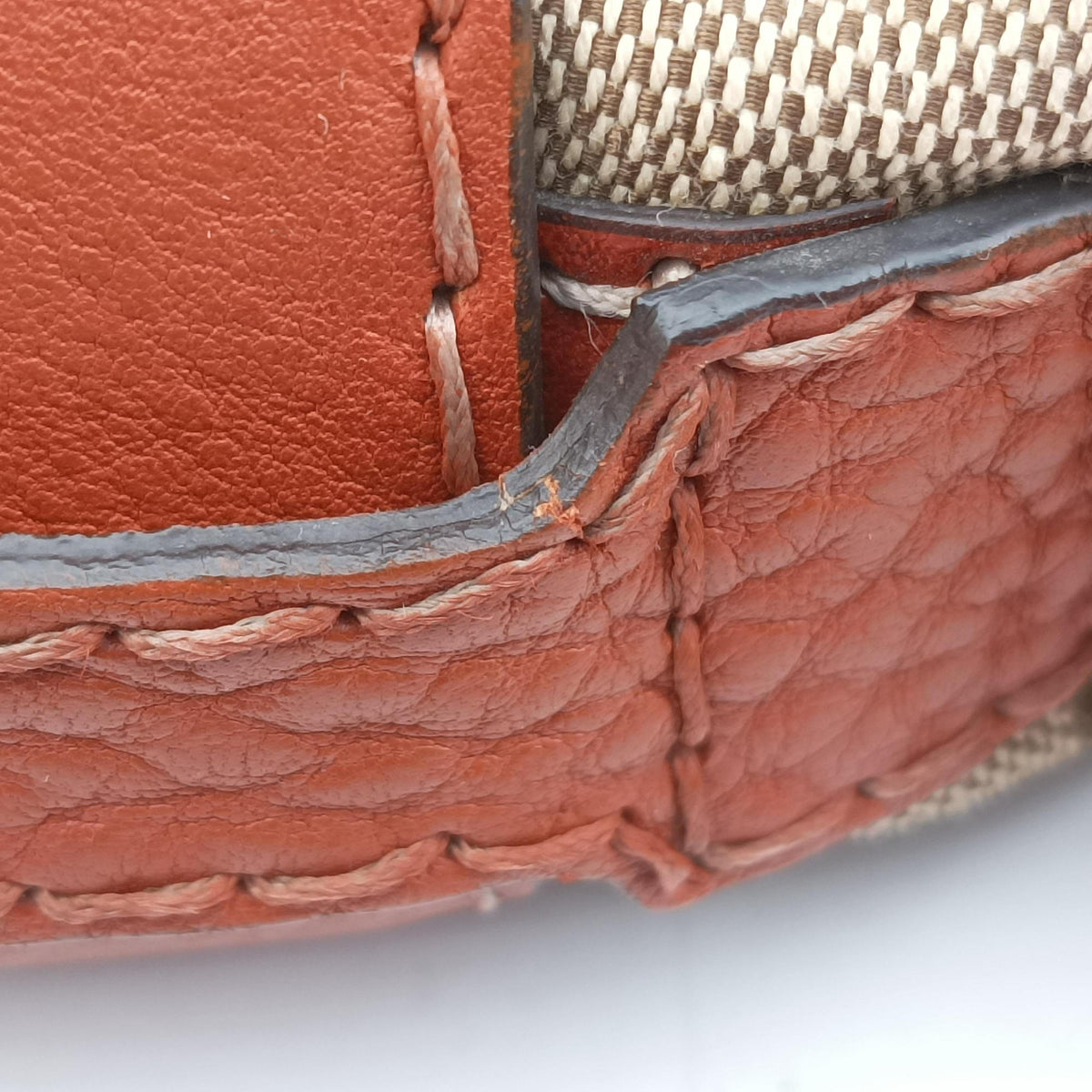 Pre-owned Gucci GG Running Brown Canvas×Leather 247185 shoulderbag | stylenewstar
