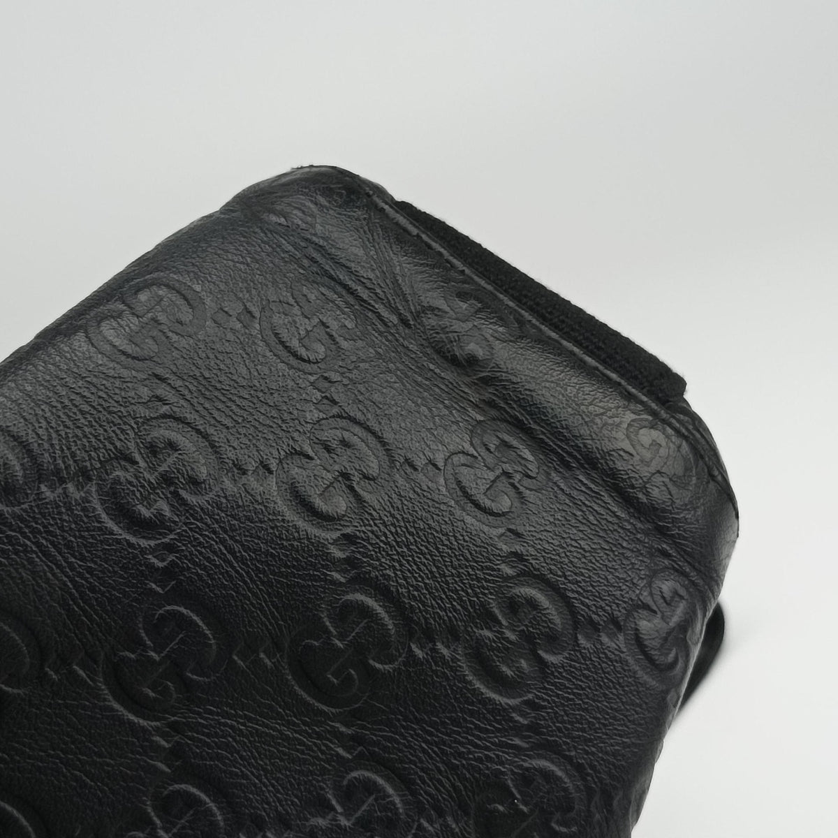 Guccissima Rubber Messenger Black Leather 246067 D011630899グッチシマ メッセンジャー ブラック レザー 246067 D011630899