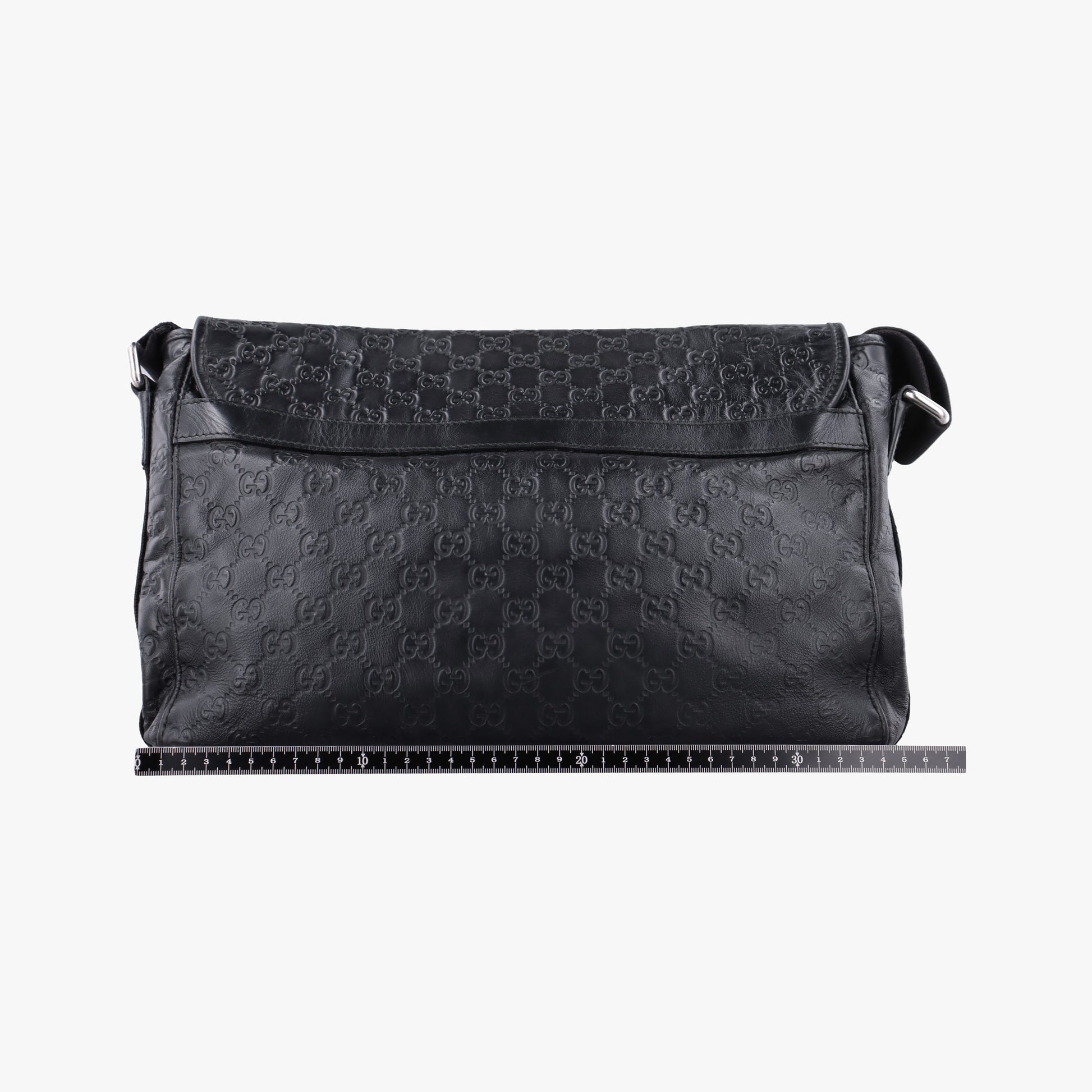 Guccissima Rubber Messenger Black Leather 246067 D011630899グッチシマ メッセンジャー ブラック レザー 246067 D011630899