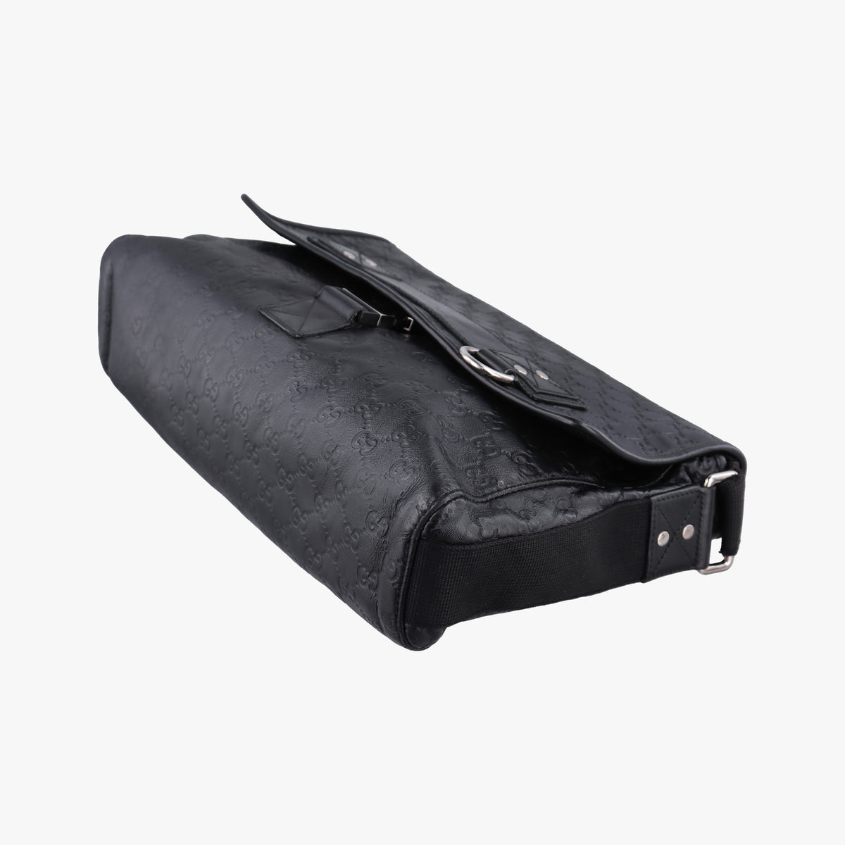 Guccissima Rubber Messenger Black Leather 246067 D011630899グッチシマ メッセンジャー ブラック レザー 246067 D011630899