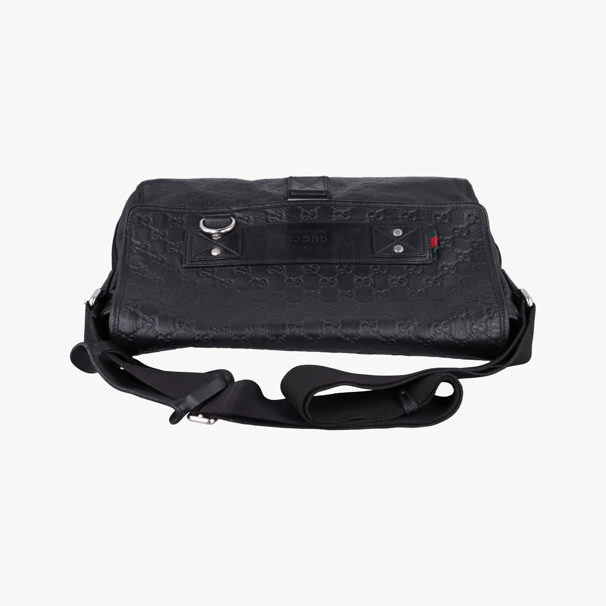 Guccissima Rubber Messenger Black Leather 246067 D011630899グッチシマ メッセンジャー ブラック レザー 246067 D011630899