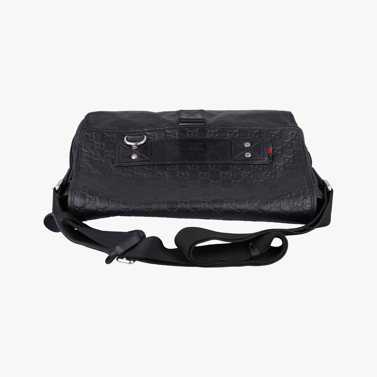 Guccissima Rubber Messenger Black Leather 246067 D011630899グッチシマ メッセンジャー ブラック レザー 246067 D011630899