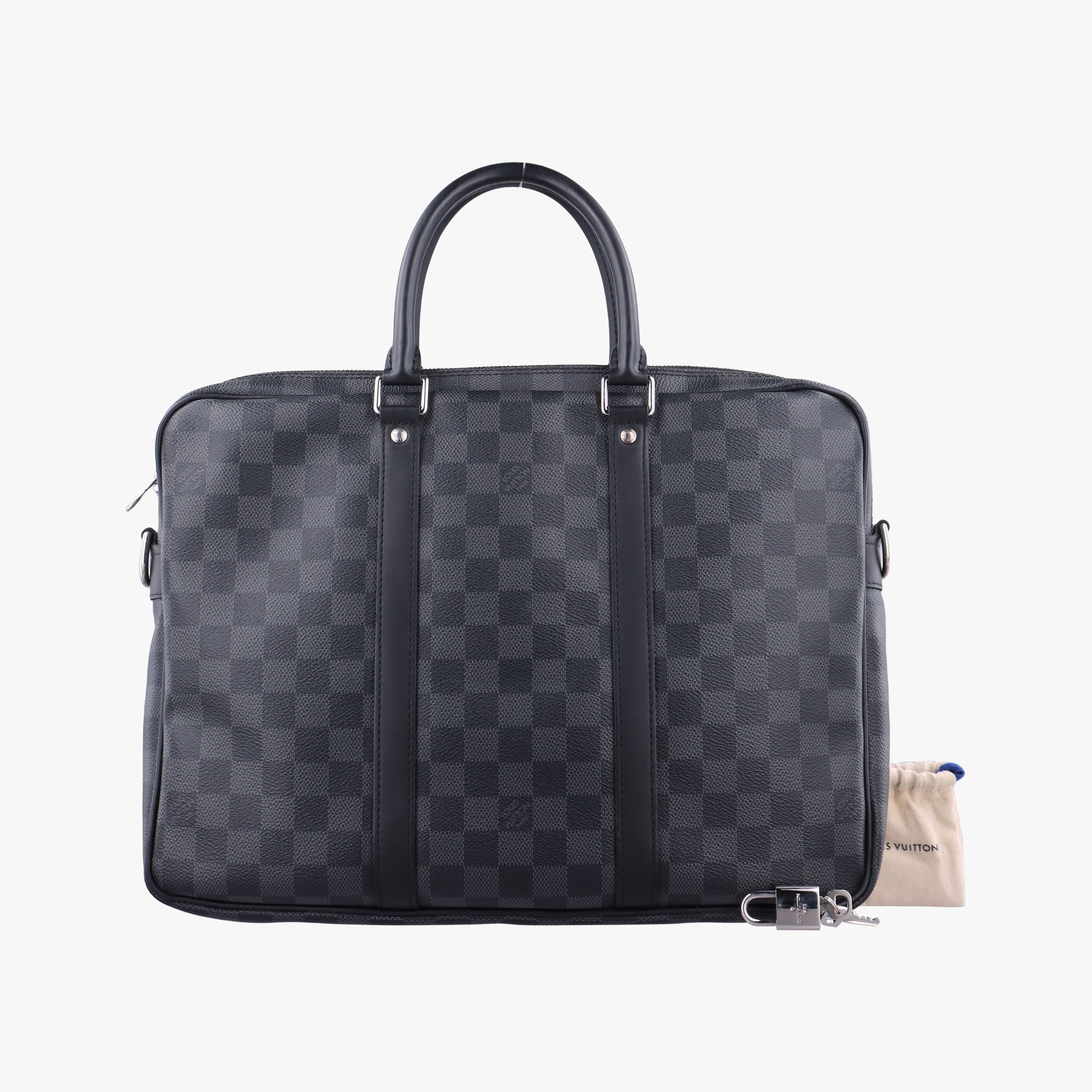 Porte Documents Voyage PM Noir Damier Graphite N41478 GI0168ポルト ドキュマン ヴォワヤージュ PM ノワール ダミエ グラフィット N41478 GI0168