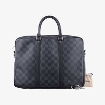 Porte Documents Voyage PM Noir Damier Graphite N41478 GI0168ポルト ドキュマン ヴォワヤージュ PM ノワール ダミエ グラフィット N41478 GI0168