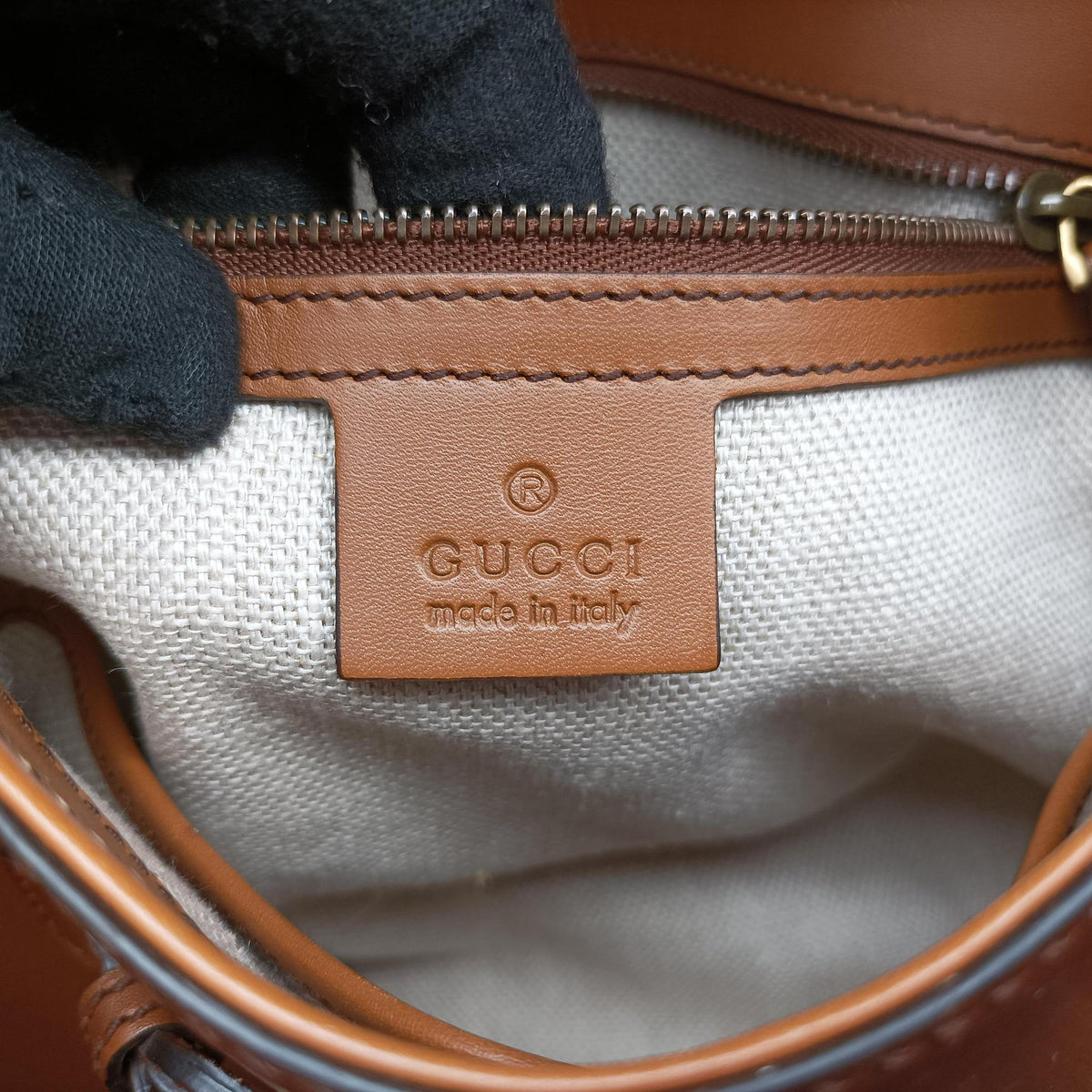 Secondhand Gucci Lady Web Horsebit Brown leather 380573 shoulderbag | stylenewstar
