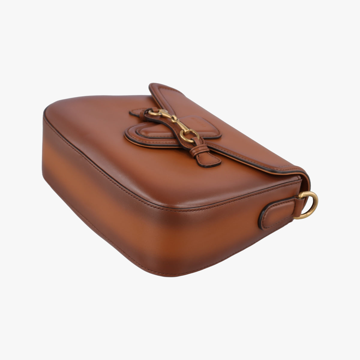 Secondhand Gucci Lady Web Horsebit Brown leather 380573 shoulderbag | stylenewstar