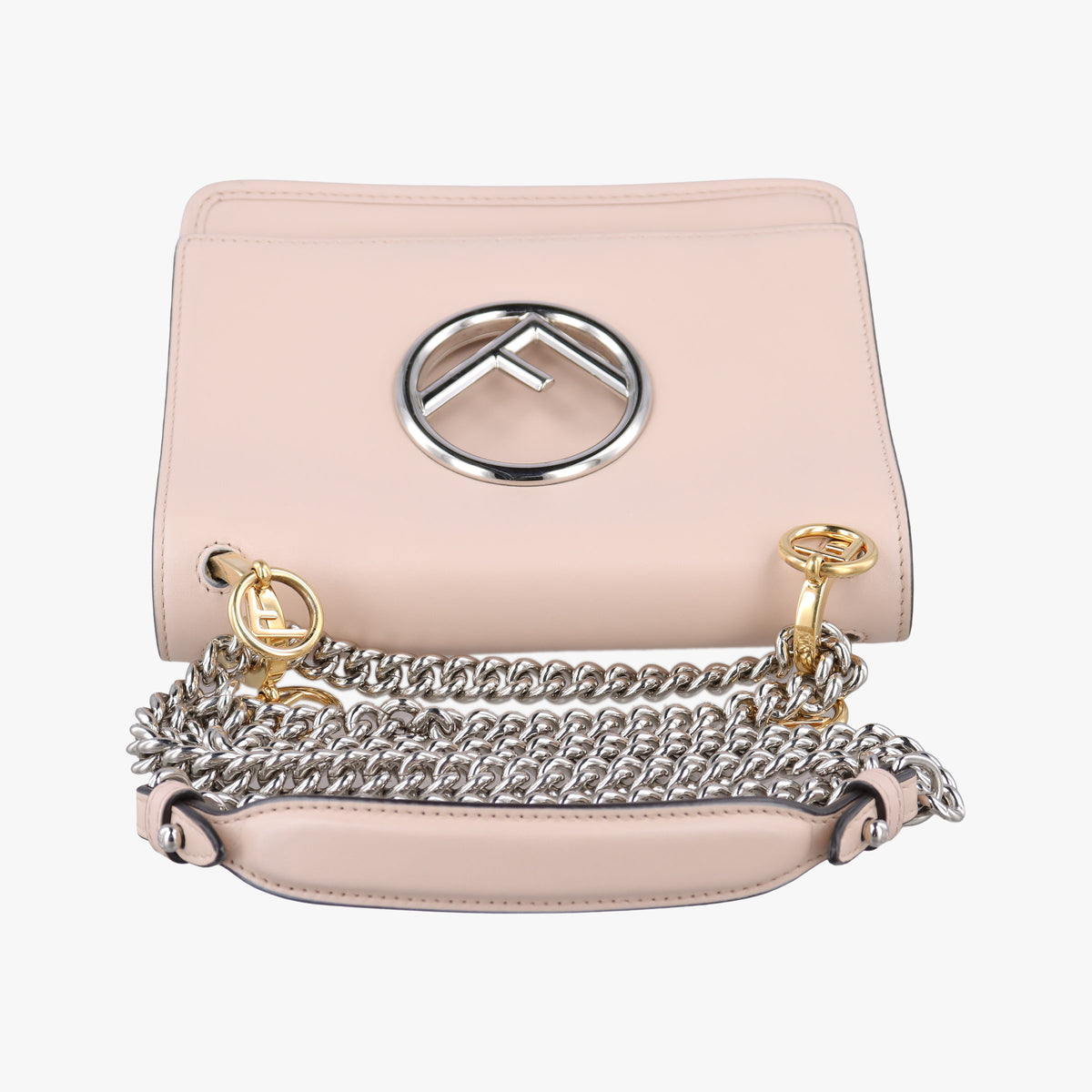 Secondhand Fendi KAN I F Pink Leather 8BT286 shoulderbag | stylenewstar