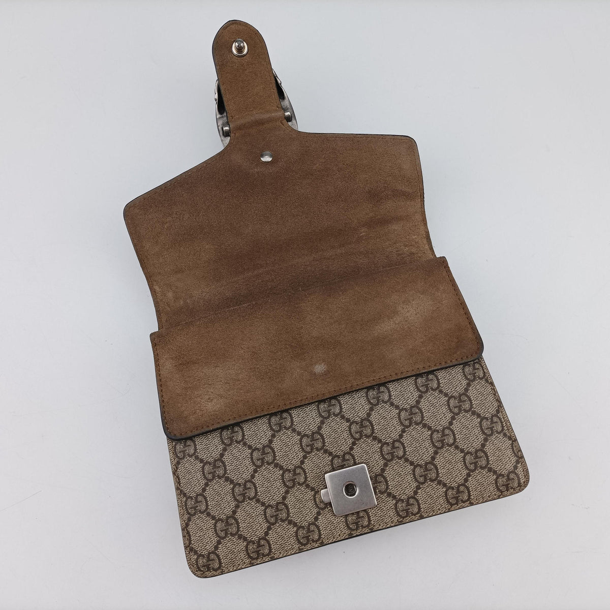 Pre-owned Gucci Dionysus Beige×Brown PVC coated canvas × suede 421970 shoulderbag | stylenewstar