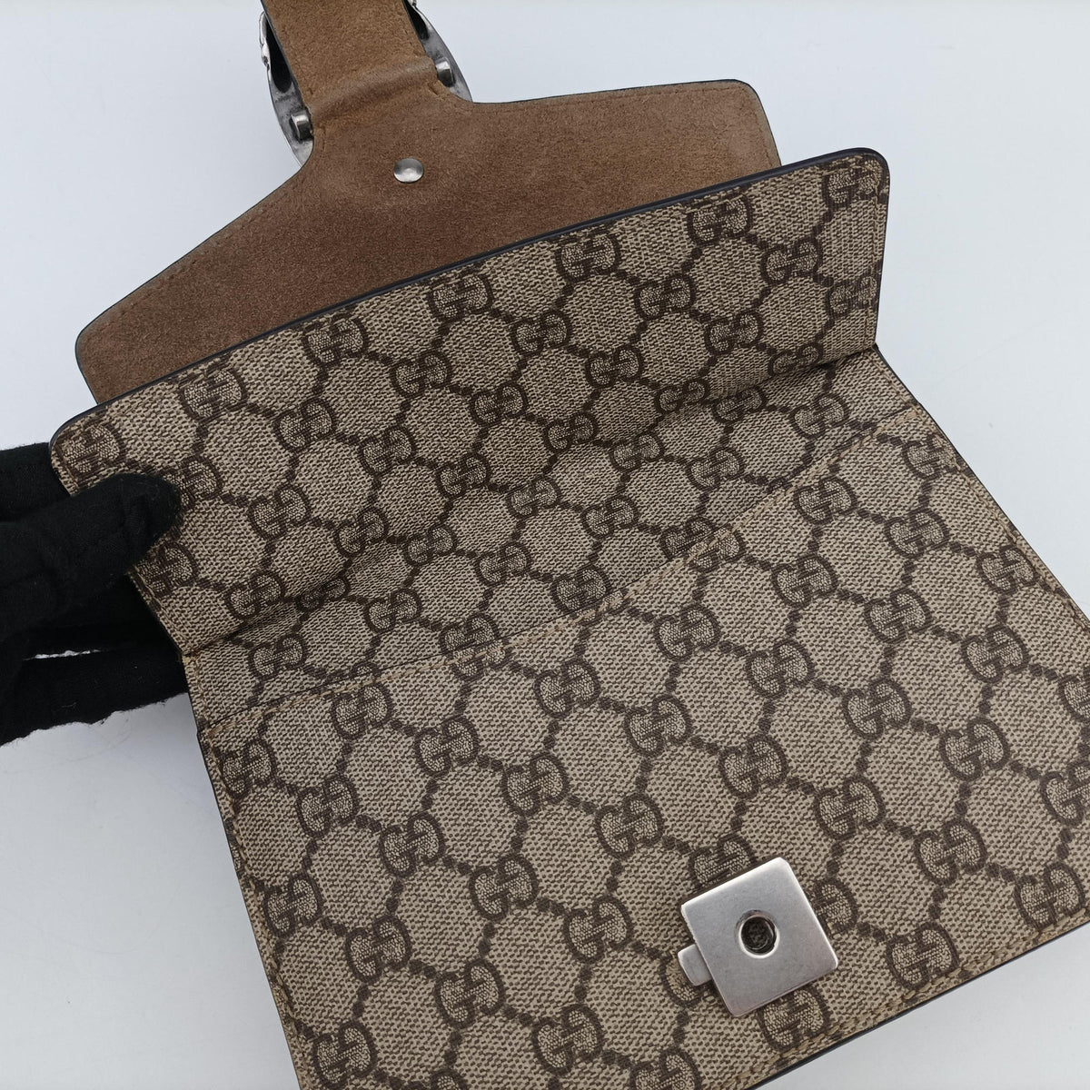 Pre-owned Gucci Dionysus Beige×Brown PVC coated canvas × suede 421970 shoulderbag | stylenewstar